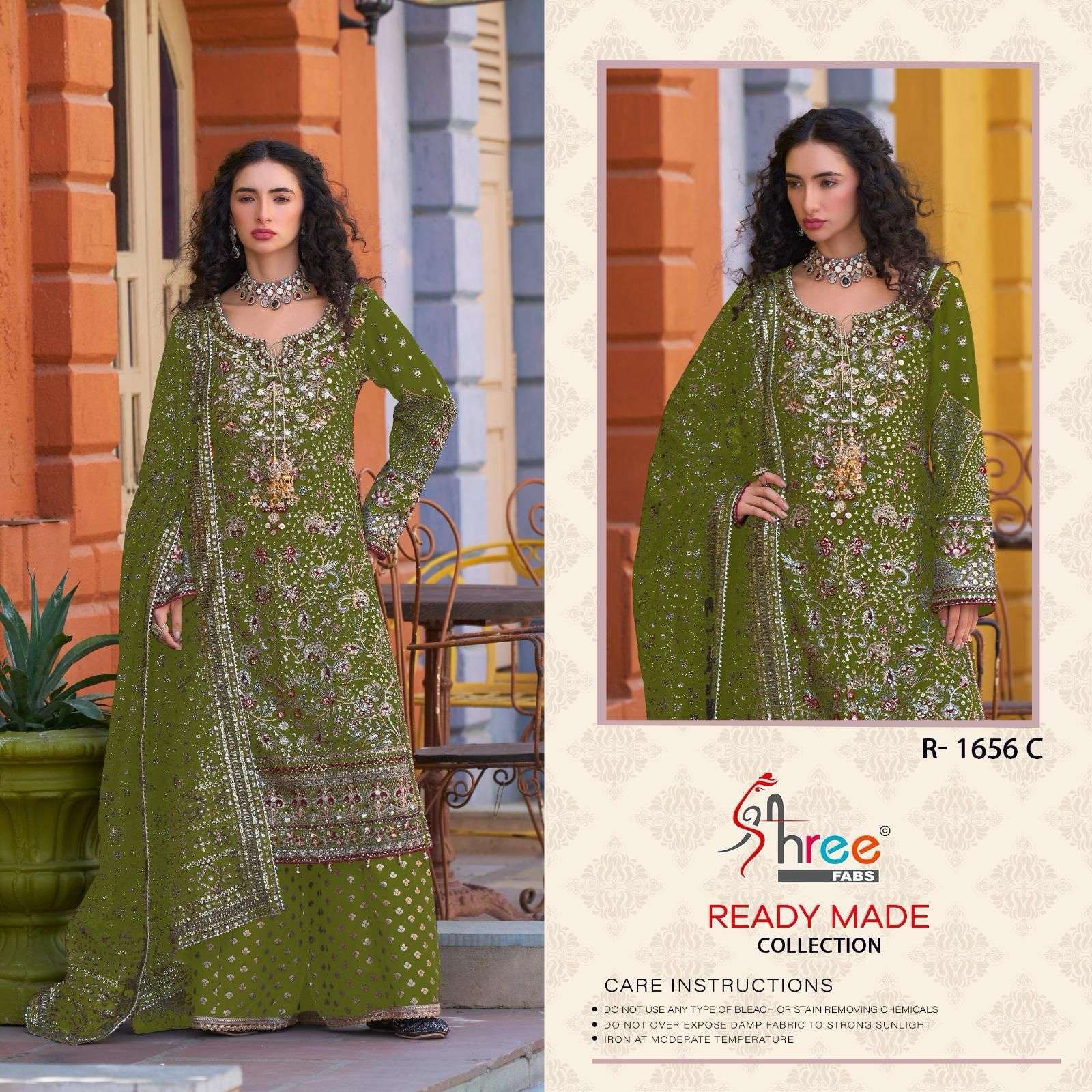 SHREE FAB R 1656 COLORS FESTIVE WEAR READYMADE PAKISTANI SUIT WHOLESALER 2025