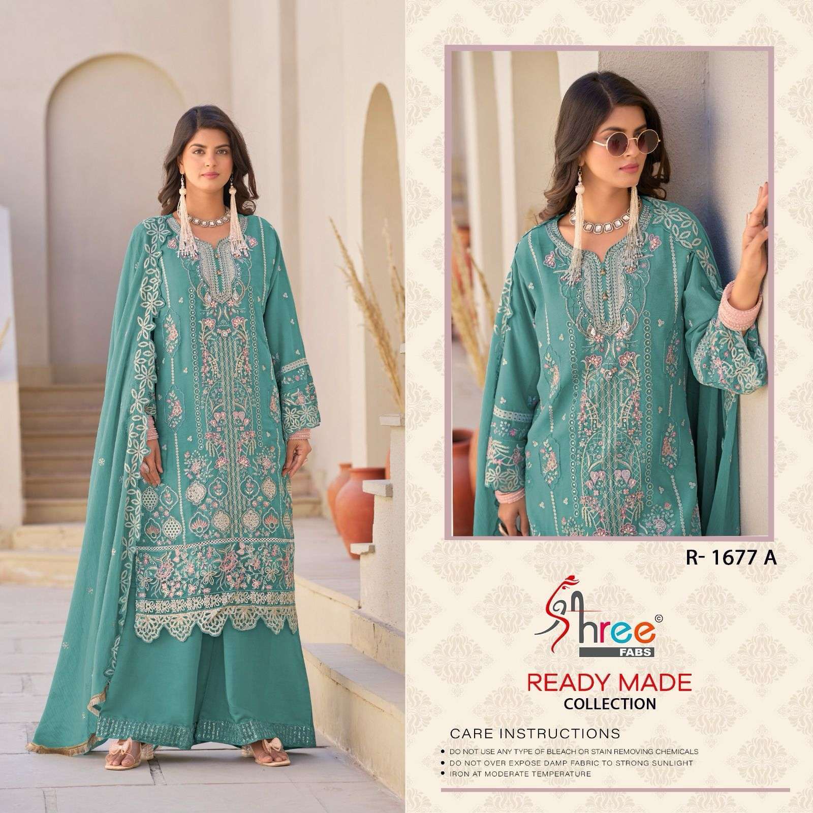 SHREE FAB R 1677 COLORS DESIGNER PALAZZO NEW COLLECTION SUIT 2025