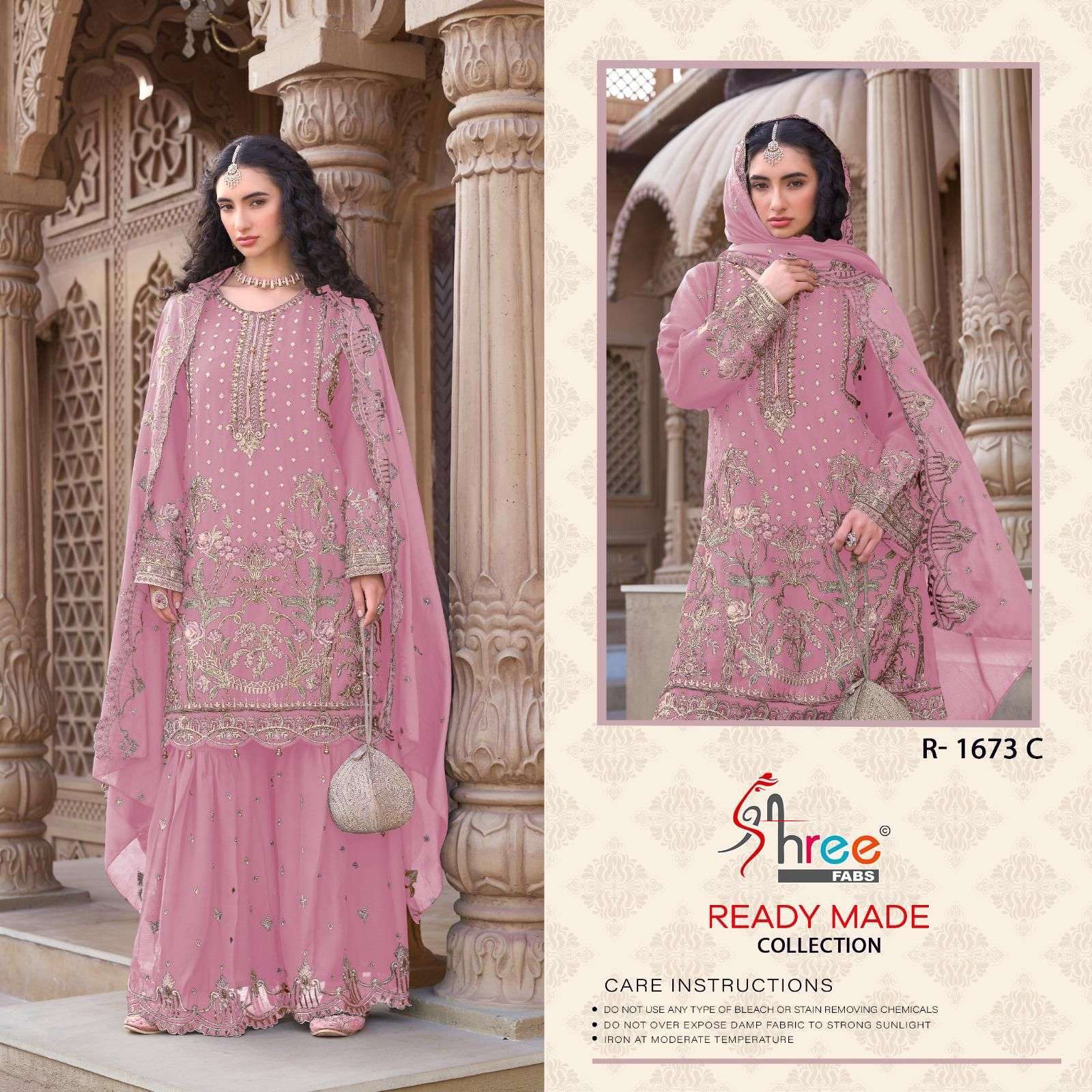 SHREE FAB SR 1673 COLORS READYMADE SHARARA PAKISTANI DRESS WHOLESALE PRICE 