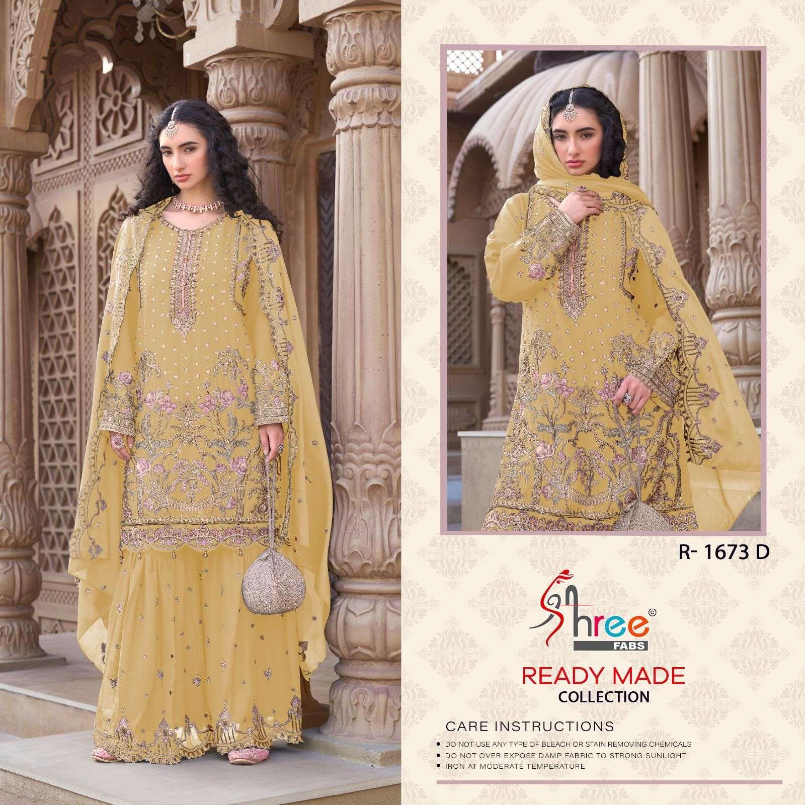 SHREE FAB SR 1673 COLORS READYMADE SHARARA PAKISTANI DRESS WHOLESALE PRICE 