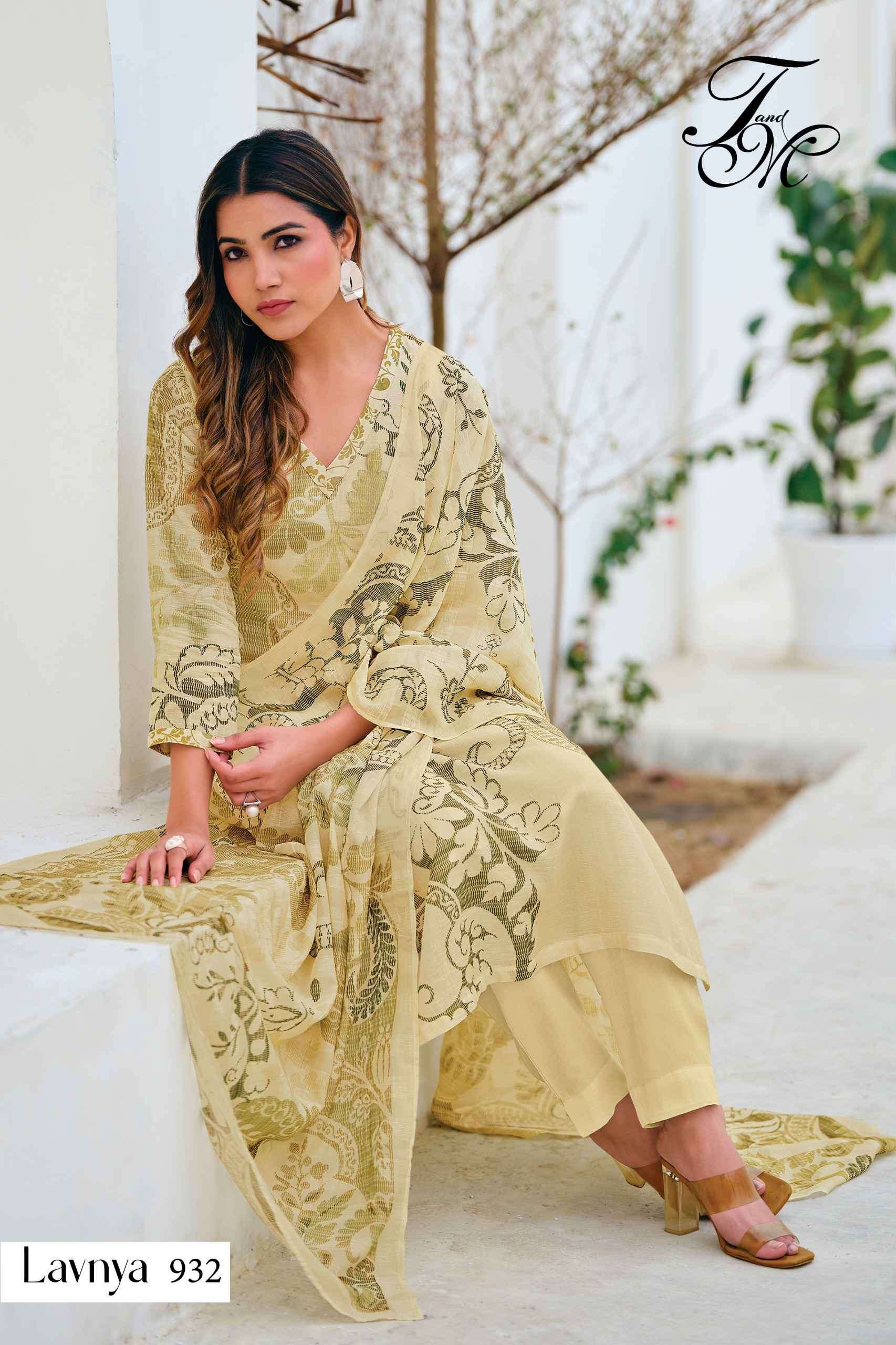 T AND M DESIGNER LAVNYA FANCY HANDWORK PURE LINEN CATALOG 