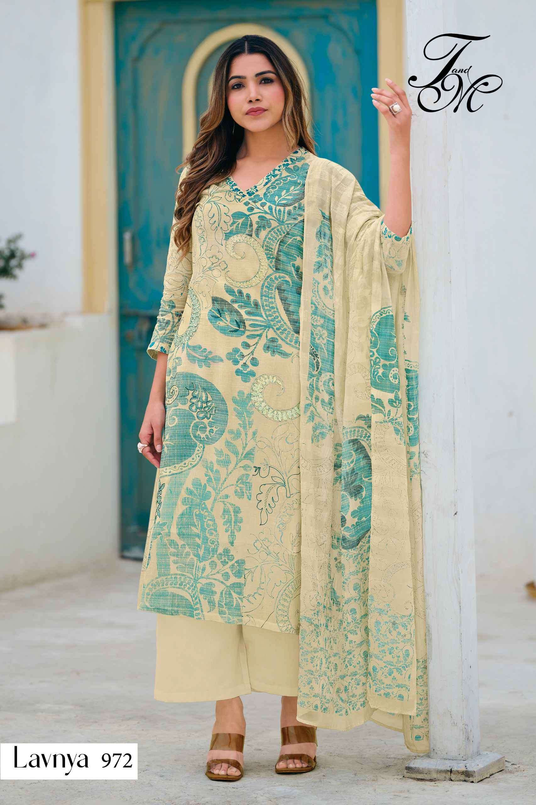 T AND M DESIGNER LAVNYA FANCY HANDWORK PURE LINEN CATALOG 