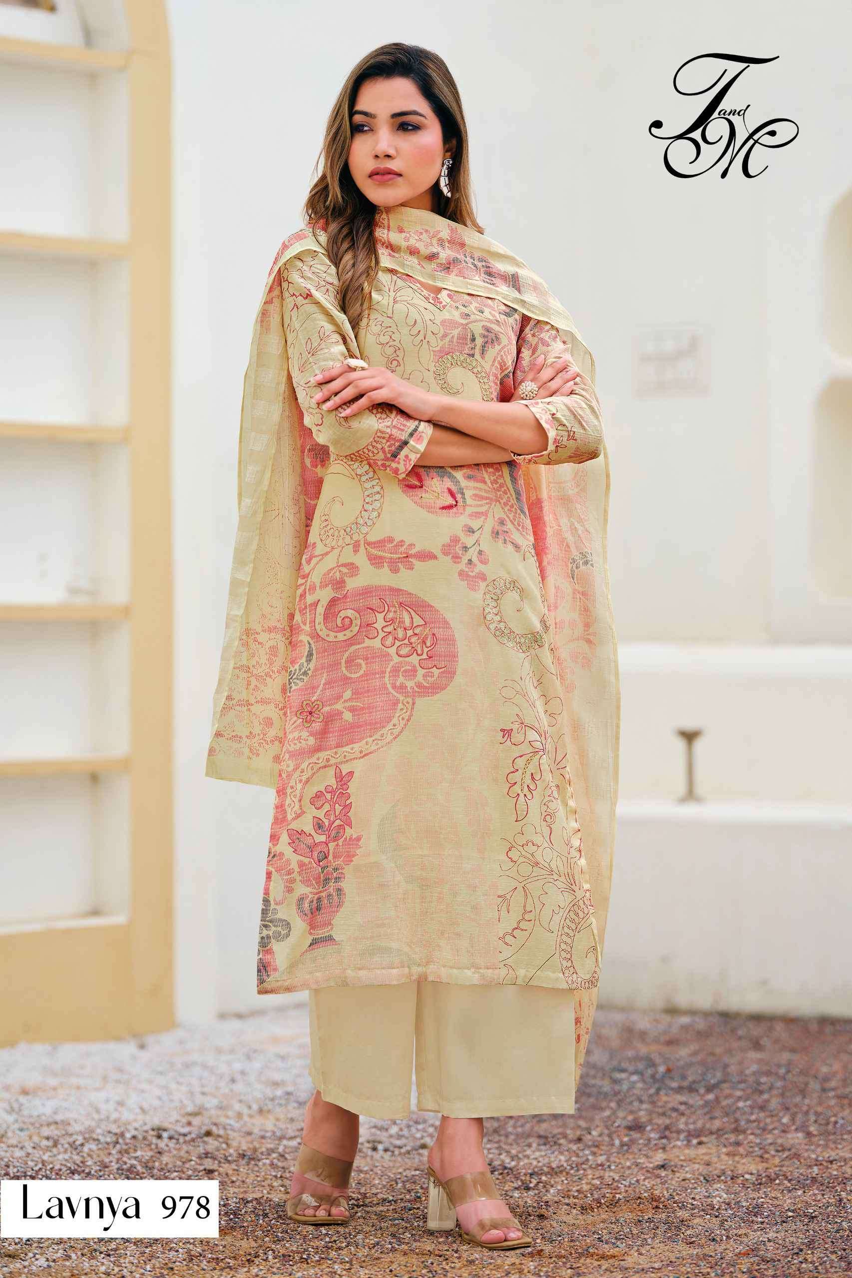 T AND M DESIGNER LAVNYA FANCY HANDWORK PURE LINEN CATALOG 