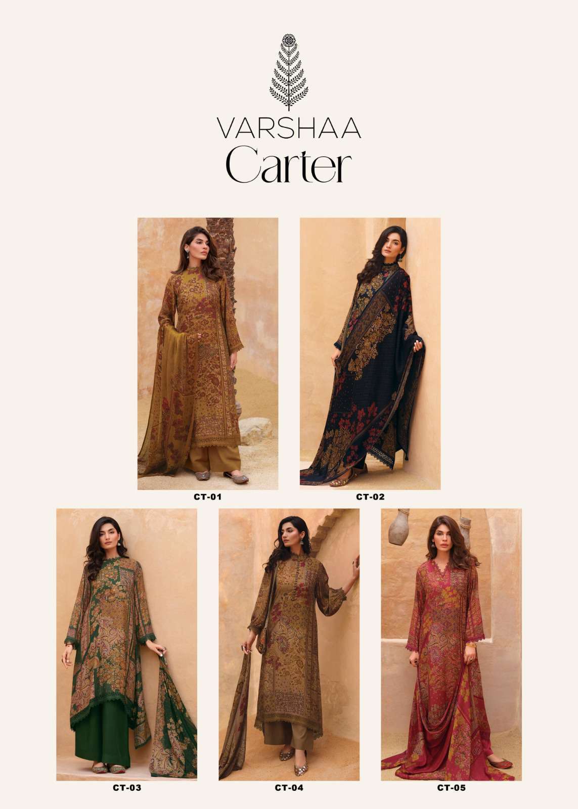 VARSHA CARTER DESIGNER PARTY WEAR LADIES SUIT CATALOGUE WHOLESALER 2025