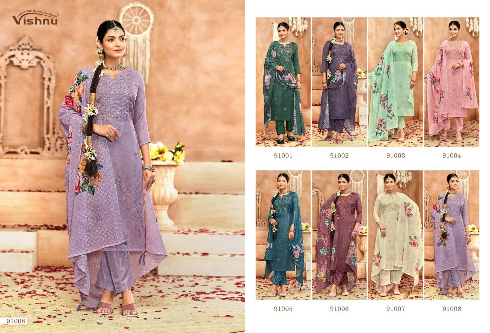 VISHNU RAAHAT VOL 2 FANCY GEORGETTE SALWER SUIT CATALOG WHOLESALER 