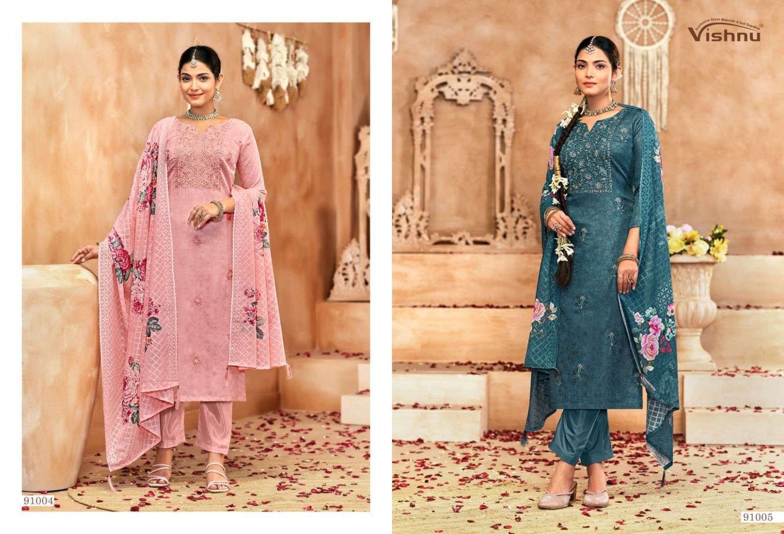 VISHNU RAAHAT VOL 2 FANCY GEORGETTE SALWER SUIT CATALOG WHOLESALER 