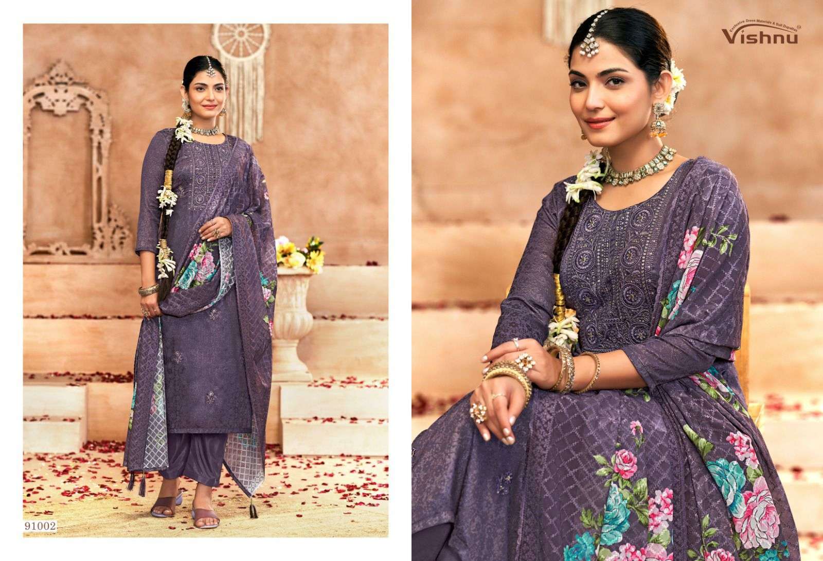 VISHNU RAAHAT VOL 2 FANCY GEORGETTE SALWER SUIT CATALOG WHOLESALER 