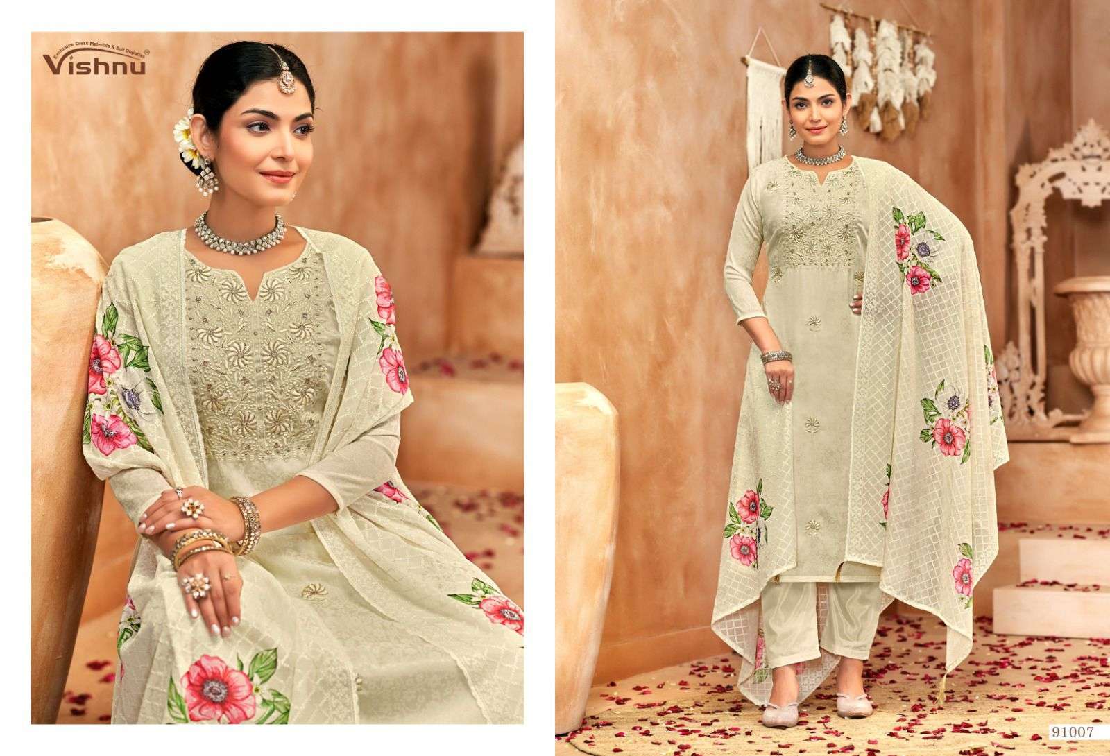 VISHNU RAAHAT VOL 2 FANCY GEORGETTE SALWER SUIT CATALOG WHOLESALER 