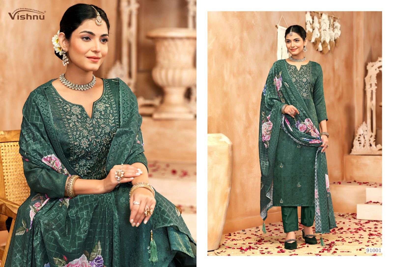 VISHNU RAAHAT VOL 2 FANCY GEORGETTE SALWER SUIT CATALOG WHOLESALER 