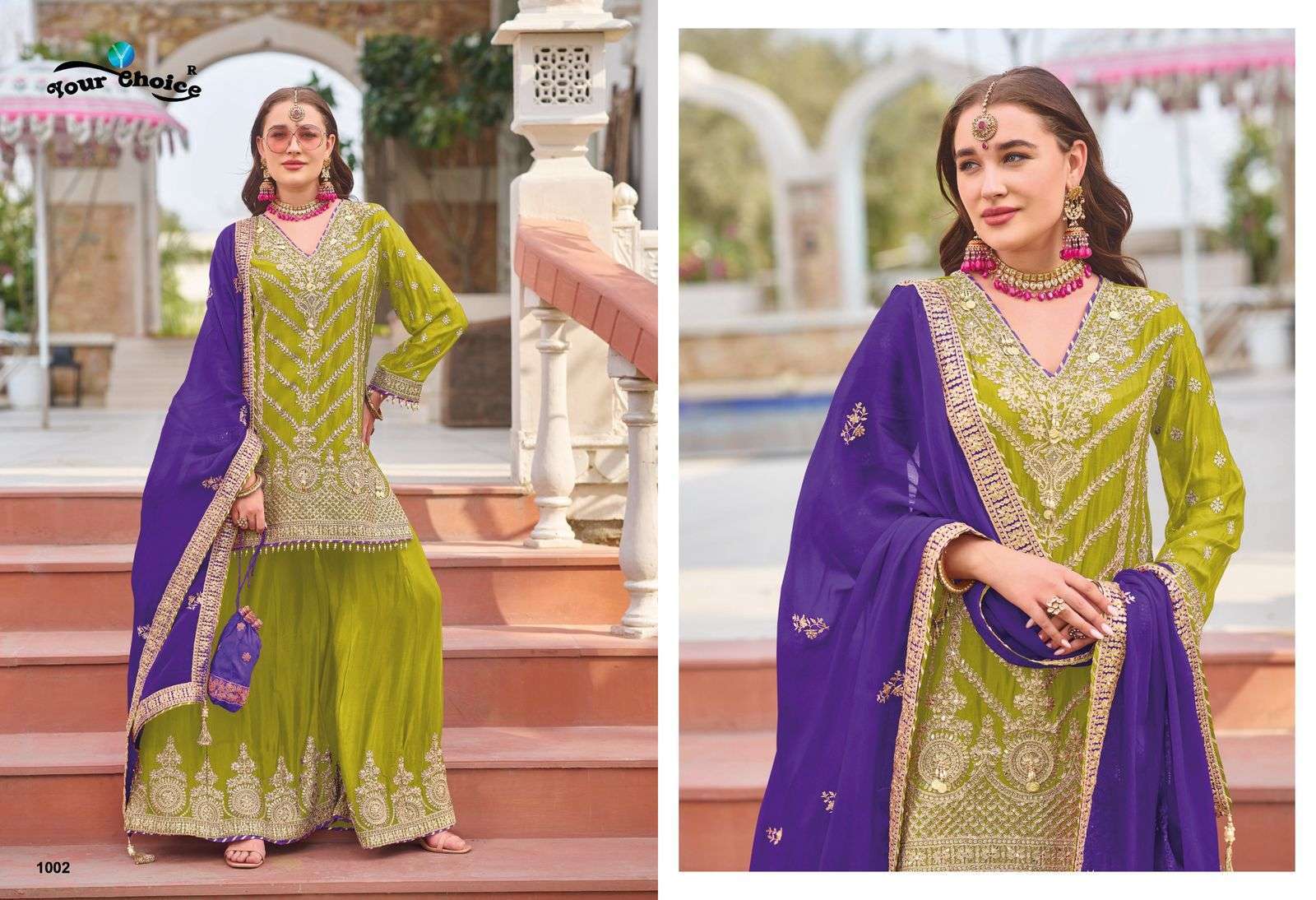 YOUR CHOICE MONALISA DESIGNER SHARARA SET LATEST CATALOGUE 