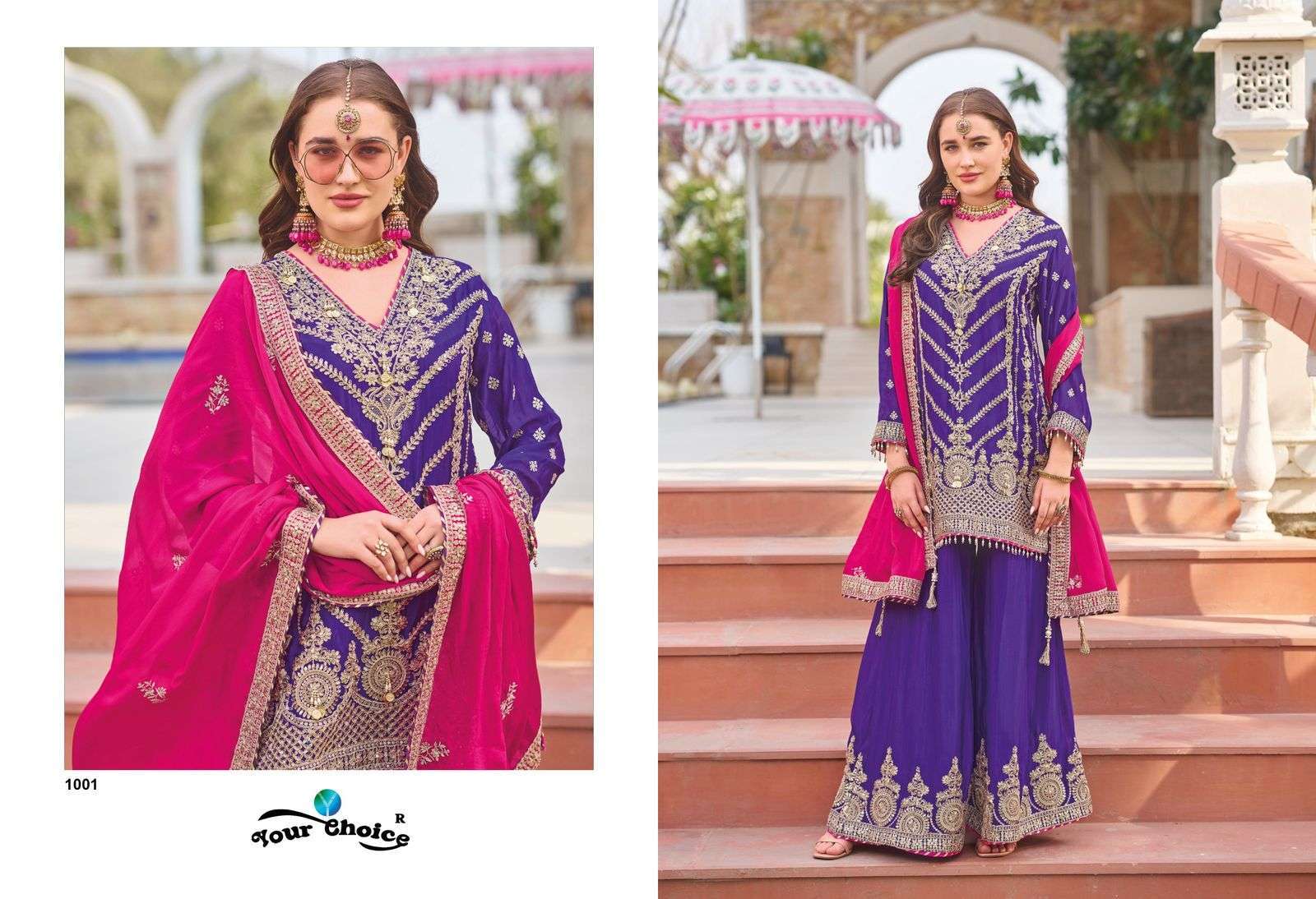 YOUR CHOICE MONALISA DESIGNER SHARARA SET LATEST CATALOGUE 