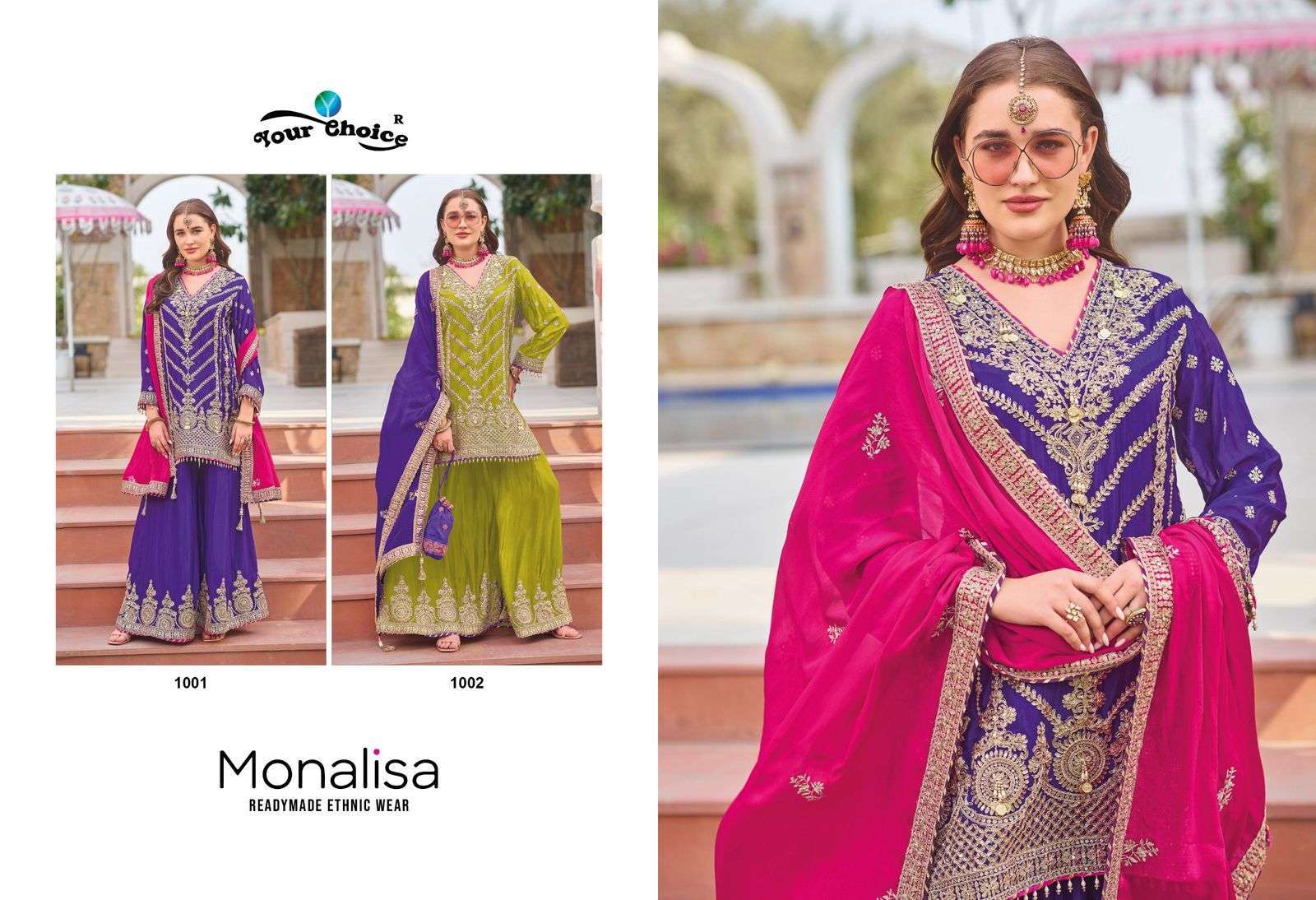YOUR CHOICE MONALISA DESIGNER SHARARA SET LATEST CATALOGUE 