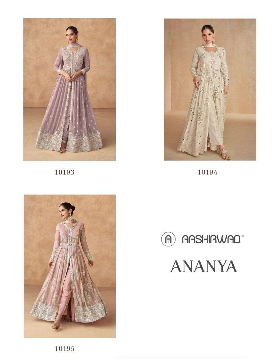 AASHIRWAD ANAYA 10193 TO 10195 LATEST DESIGNER READYMADE CATALOGUE