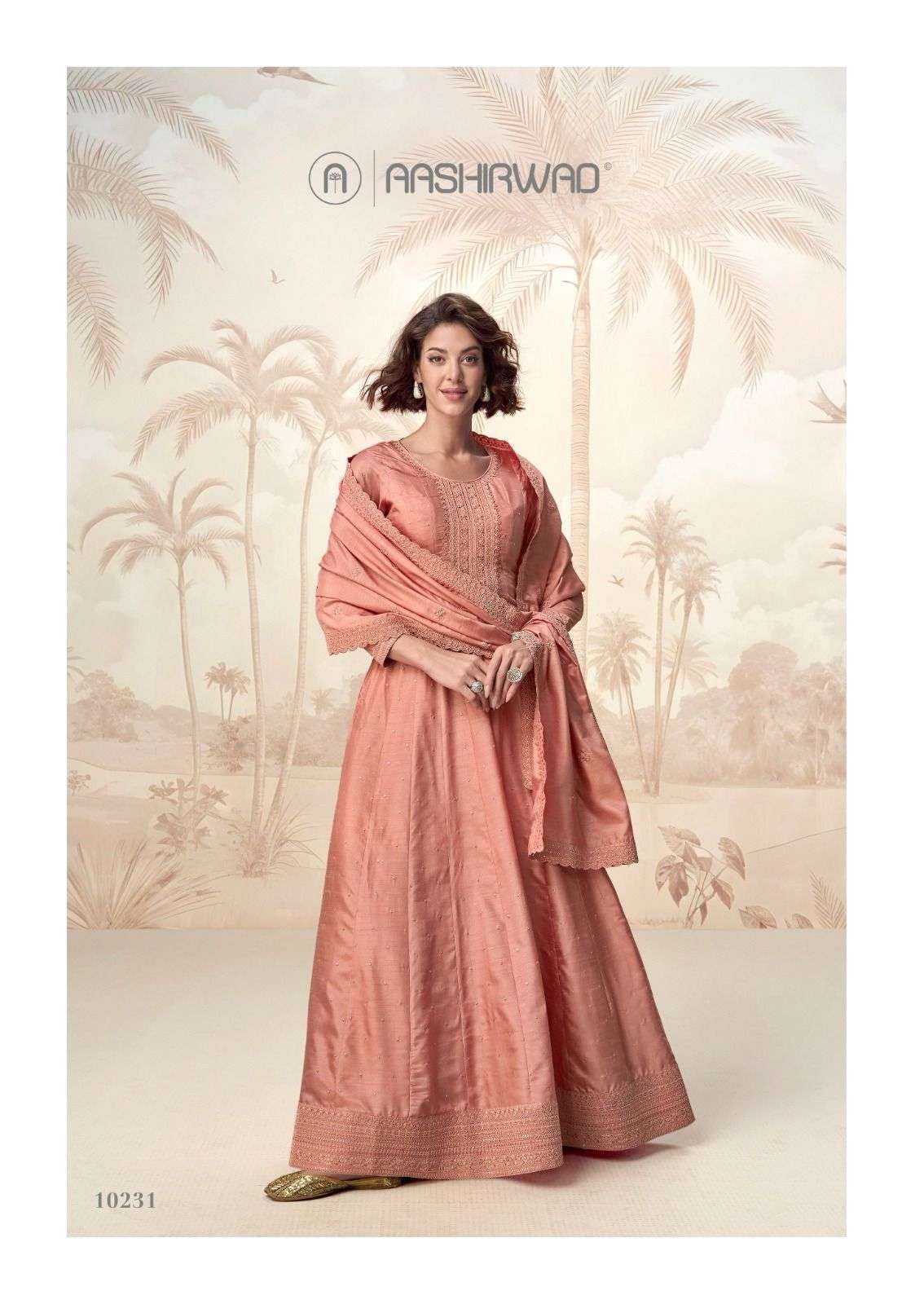 AASHIRWAD RAAGINI 10229 TO 10233 PARTYWEAR GOWN CATALOG EXPORTER 2025