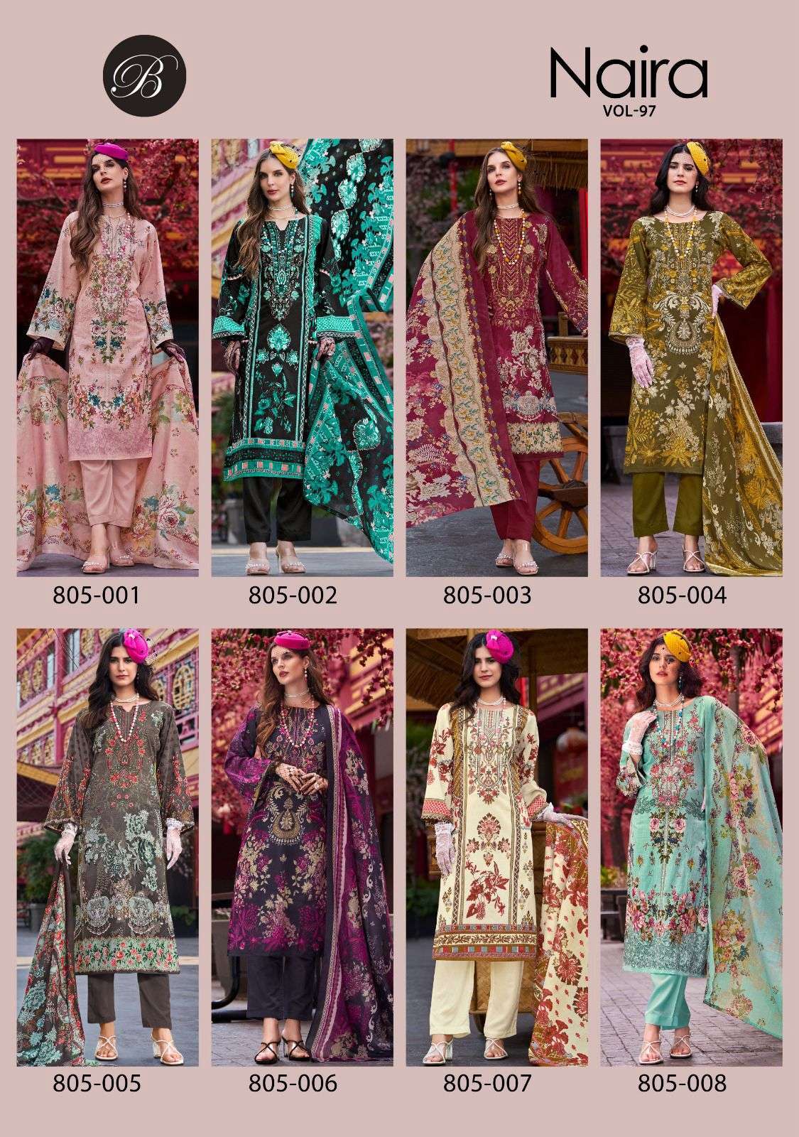 BELLIZA NAIRA VOL 97 PURE COTTON SUIT CATALOG EXPORTER 2025