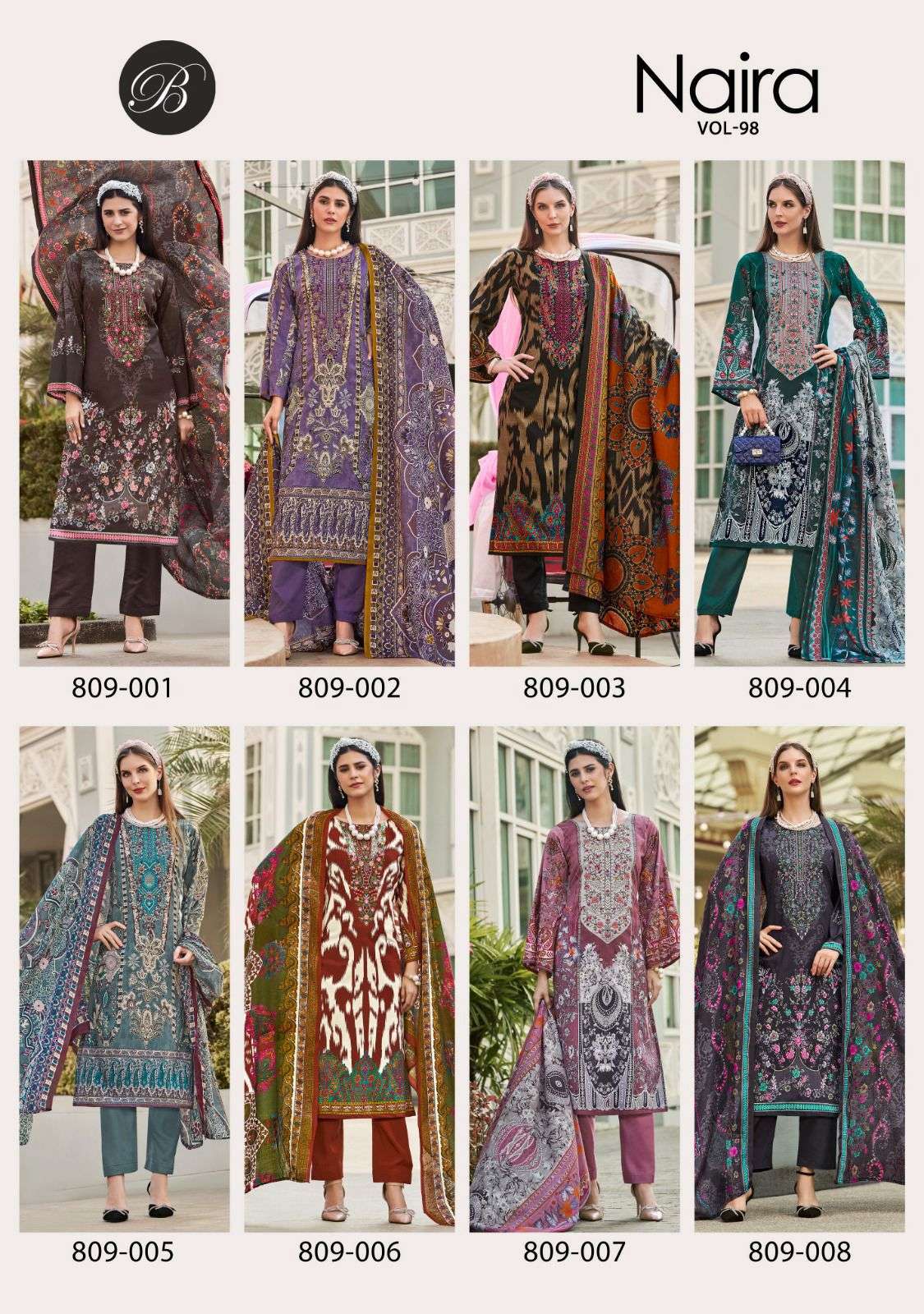 BELLIZA NAIRA VOL 98 PURE COTTON SUIT CATALOG EXPORTER 2025