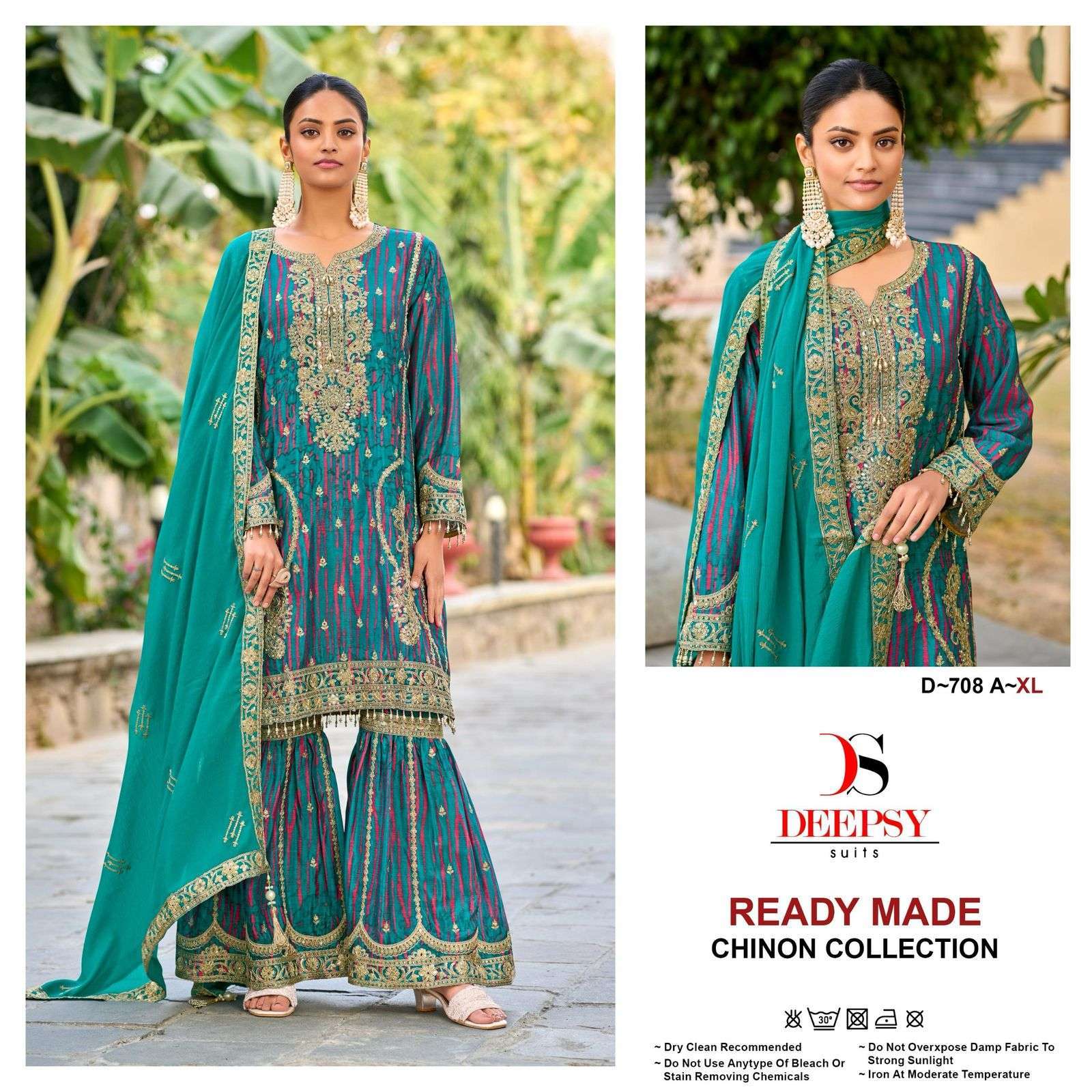 DEEPSY D 708 COLORS DESIGNER PALAZOO SUIT CATALOG WHOLESALE PRICE 