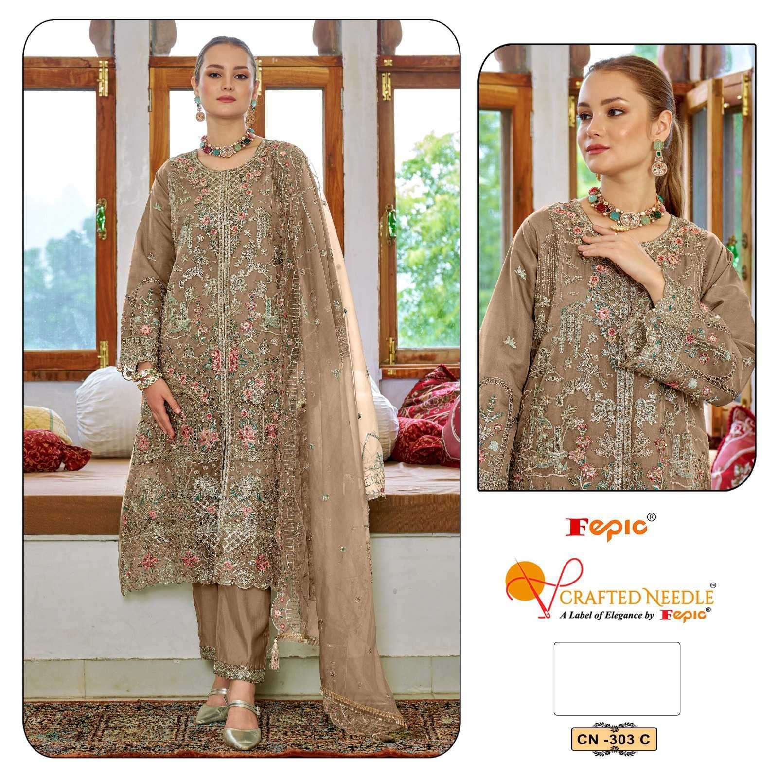FEPIC CN 303 COLORS PAKISTANI READYMADE DESIGNER SUIT WHOLESALER