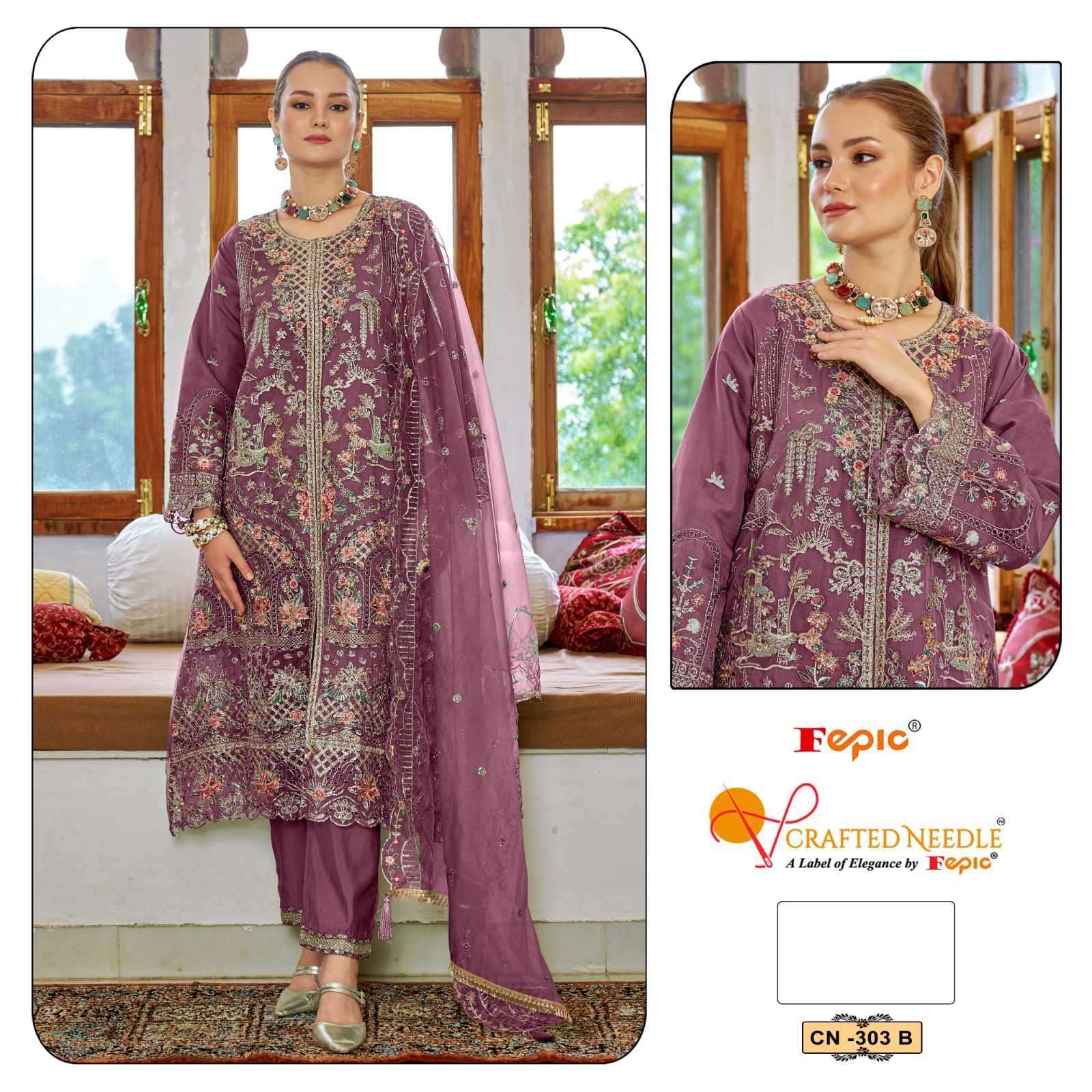 FEPIC CN 303 COLORS PAKISTANI READYMADE DESIGNER SUIT WHOLESALER