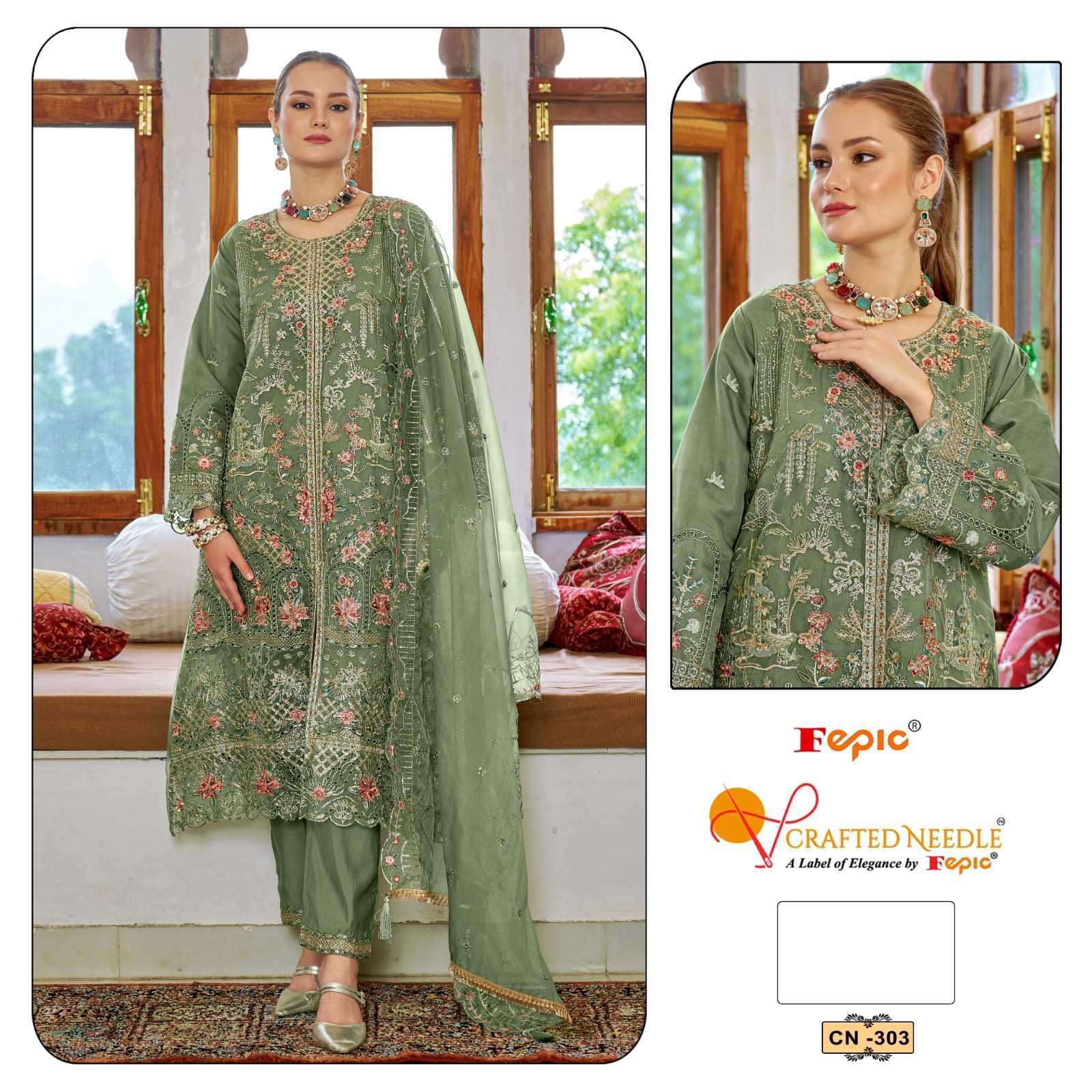 FEPIC CN 303 COLORS PAKISTANI READYMADE DESIGNER SUIT WHOLESALER