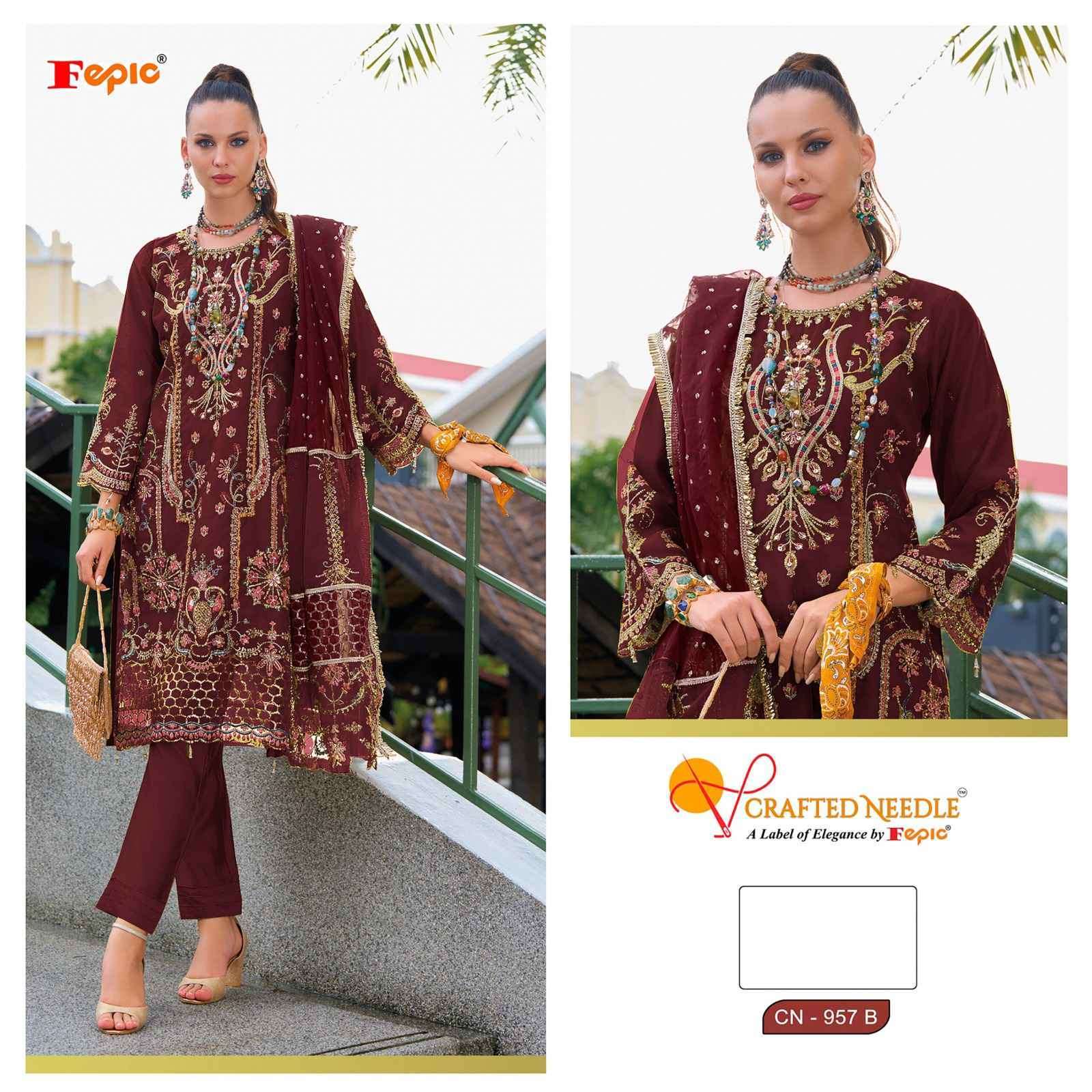 FEPIC CN 957 COLORS READYMADE PAKISTANI SUIT CATALOG WHOLESALER 