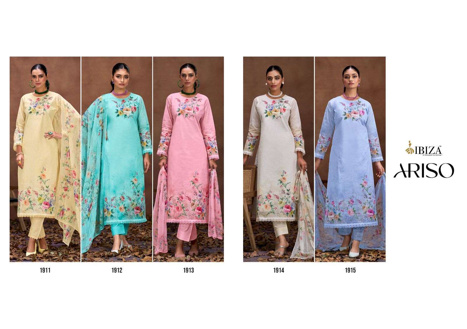 IBIZA ARISO STYLISH ORGANDY SUIT LATEST CATALOG WHOLESALER 2025