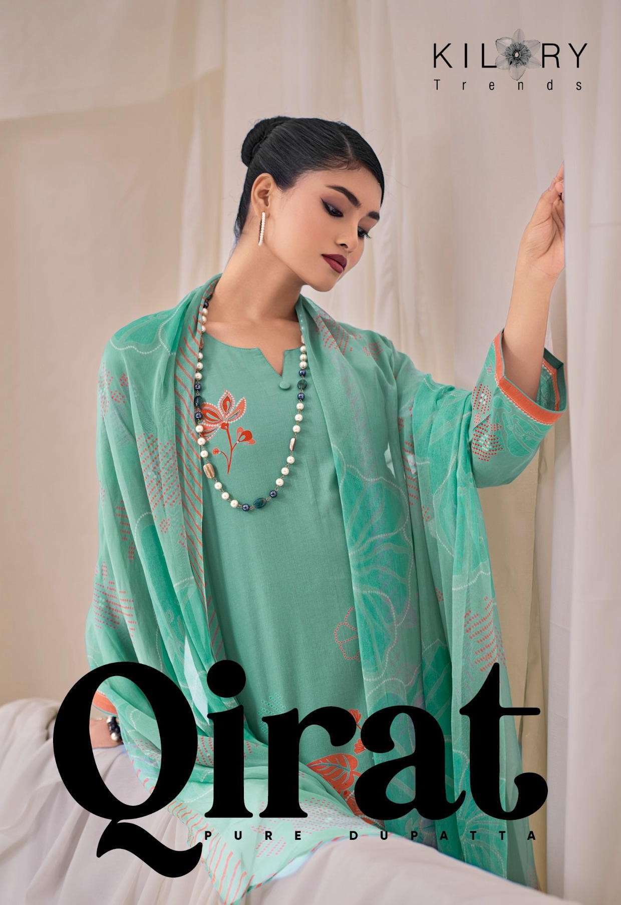 KILORY QIRAT PURE LAWN COTTON SALWER KAMEEZ CATALOG WHOLESALER 