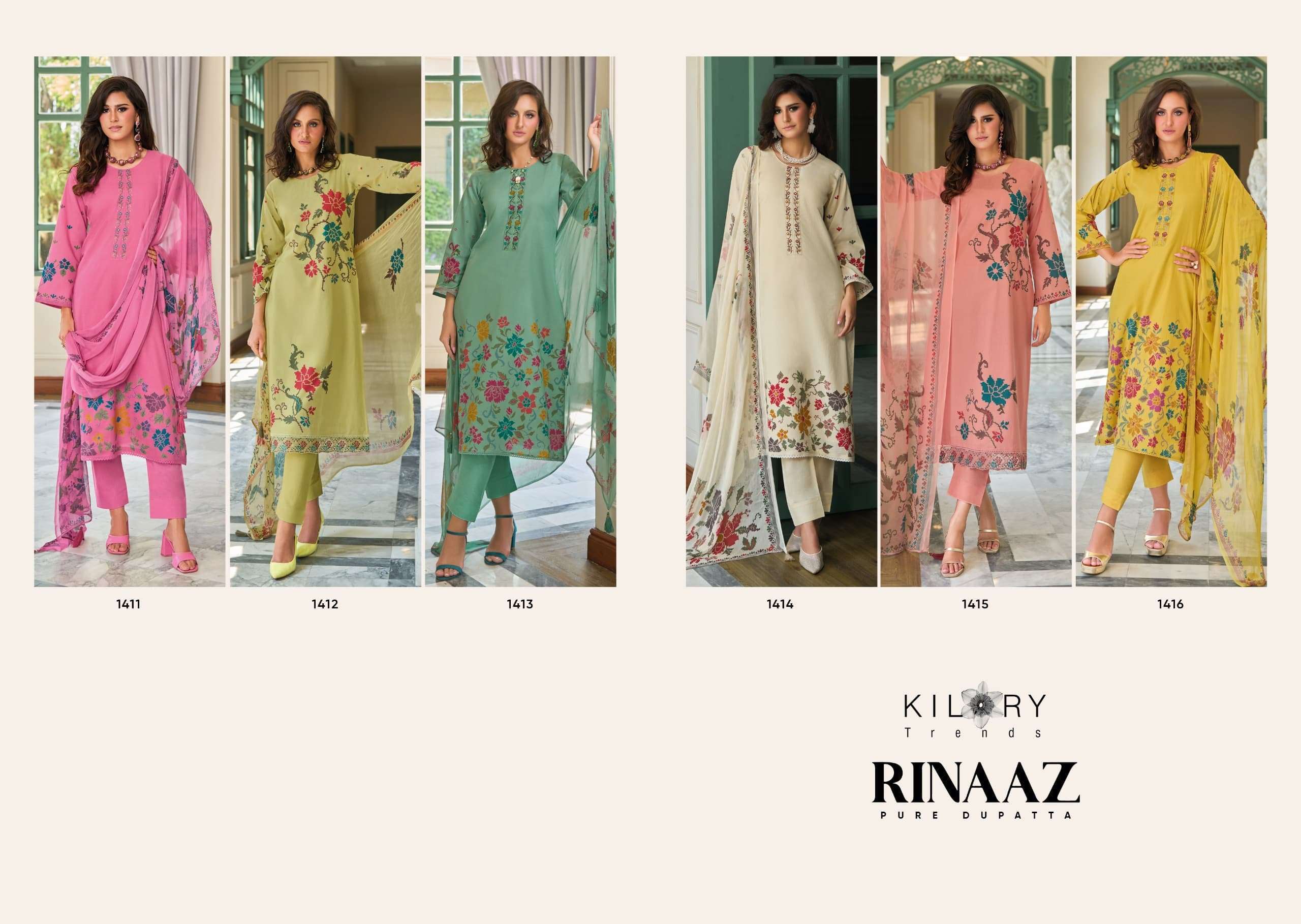KILORY TRENDZ RINAAZ PURE LAWN COTTON SUIT CATALOG SUPPLIER 2025