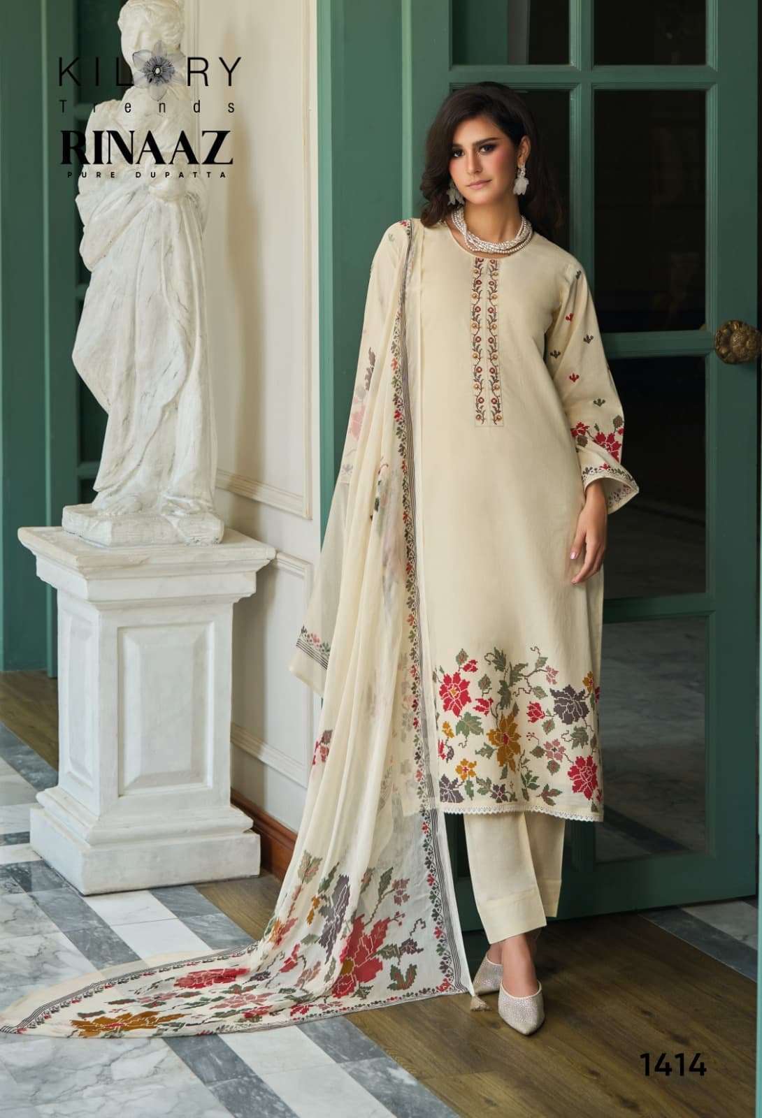 KILORY TRENDZ RINAAZ PURE LAWN COTTON SUIT CATALOG SUPPLIER 2025