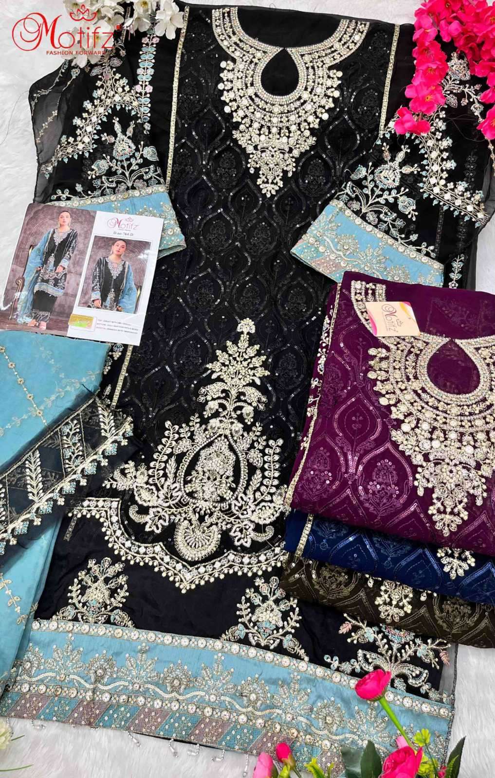 MOTIFZ 764 COLORS PAKISTANI GEORGETTE SUIT WHOLESALER 2025