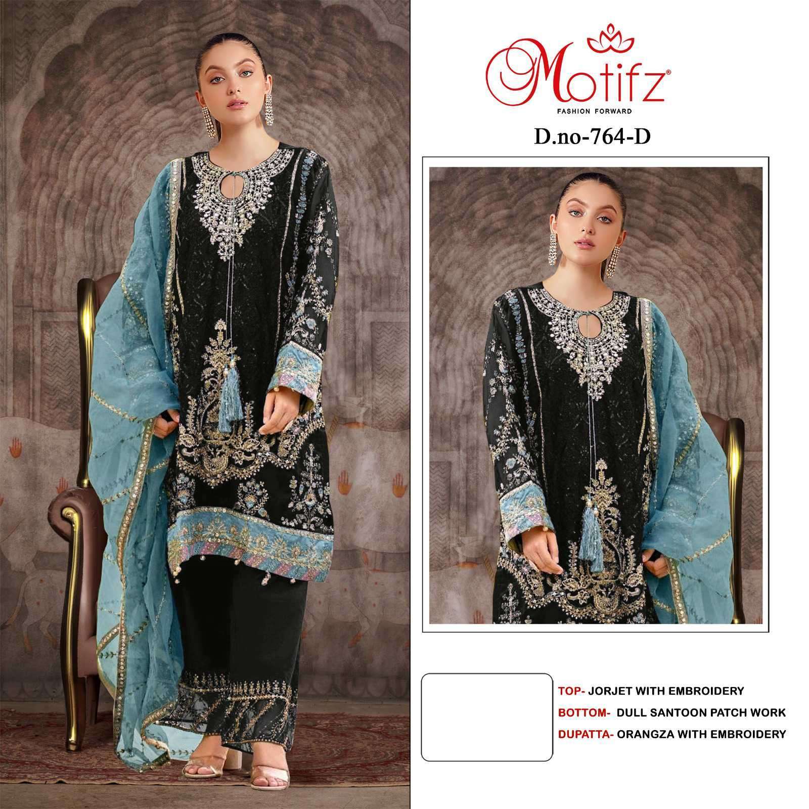 MOTIFZ 764 COLORS PAKISTANI GEORGETTE SUIT WHOLESALER 2025