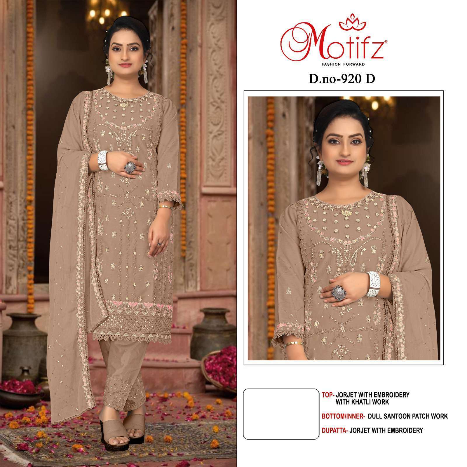 MOTIFZ D 920 COLORS PAKISTANI GEORGETTE SUIT NEW DESIGN COLLECTION 2025