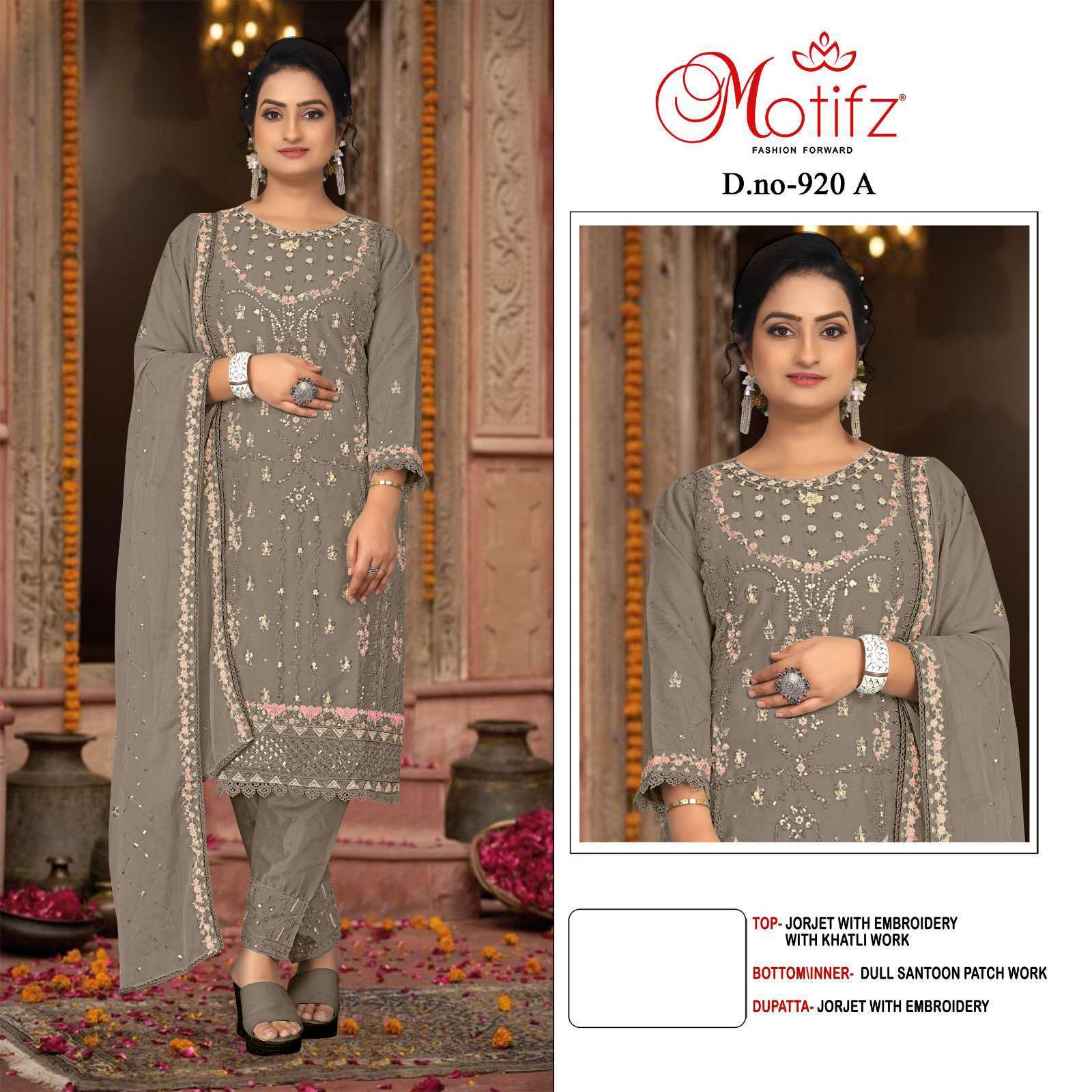 MOTIFZ D 920 COLORS PAKISTANI GEORGETTE SUIT NEW DESIGN COLLECTION 2025