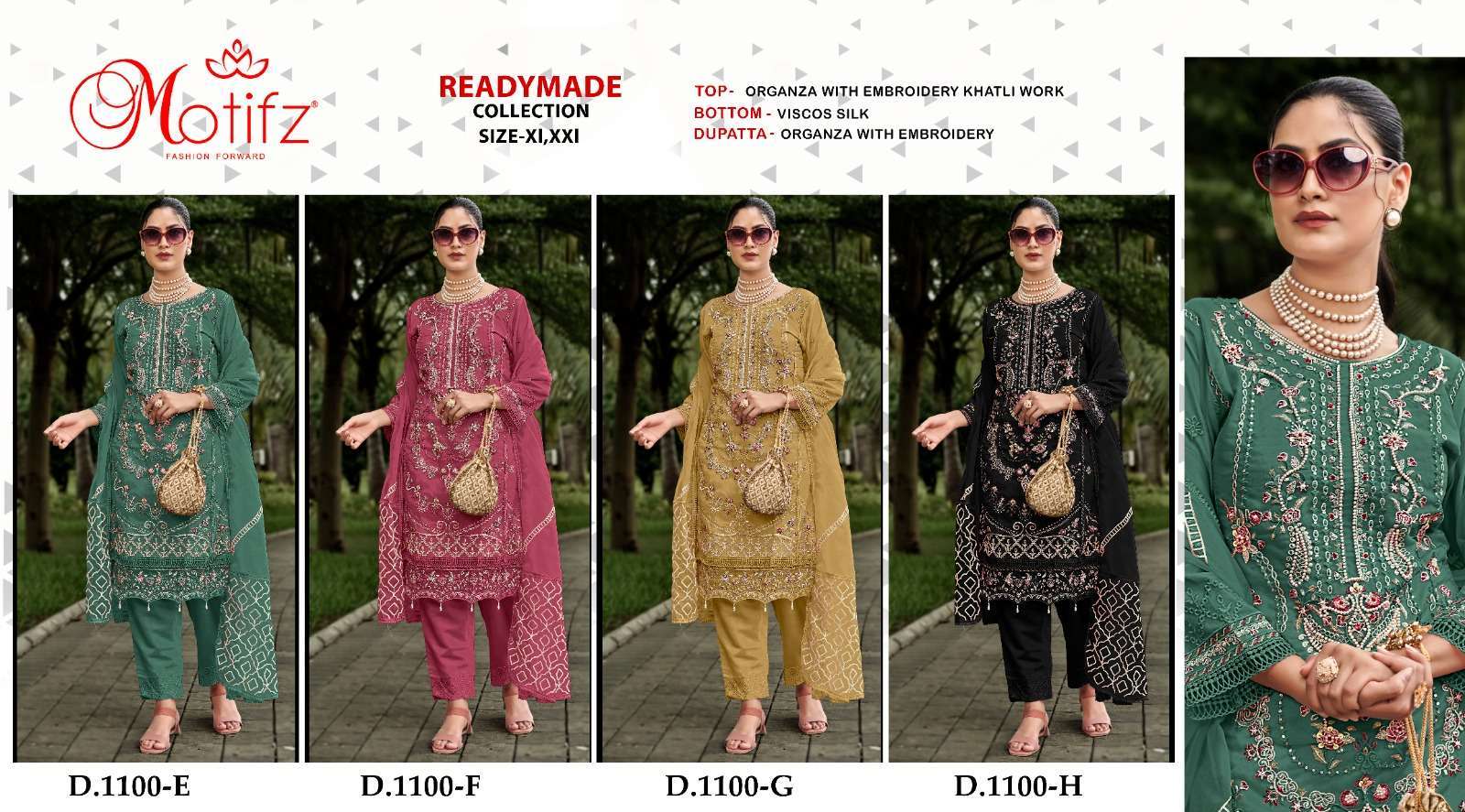 MOTIFZ R 1100 COLORS PAKISTANI READYMADE SUIT COLLECTION BEST RATE 