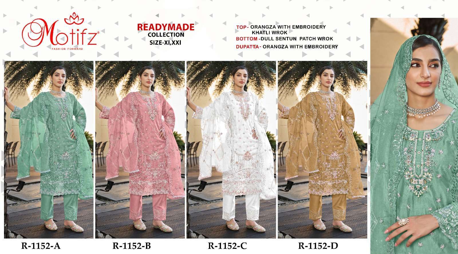 MOTIFZ R 1152 COLORS PAKISTANI READYMADE SUIT COLLECTION 2025