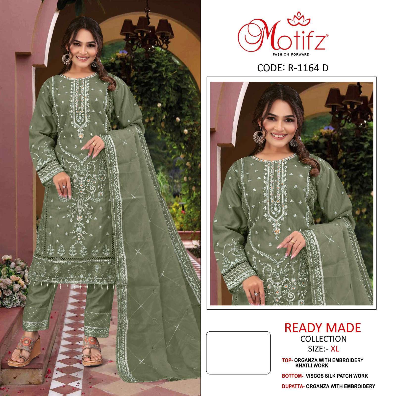 MOTIFZ R 1164 COLORS PAKISTANI READYMADE SUIT CATALOG WHOLESALER 2025