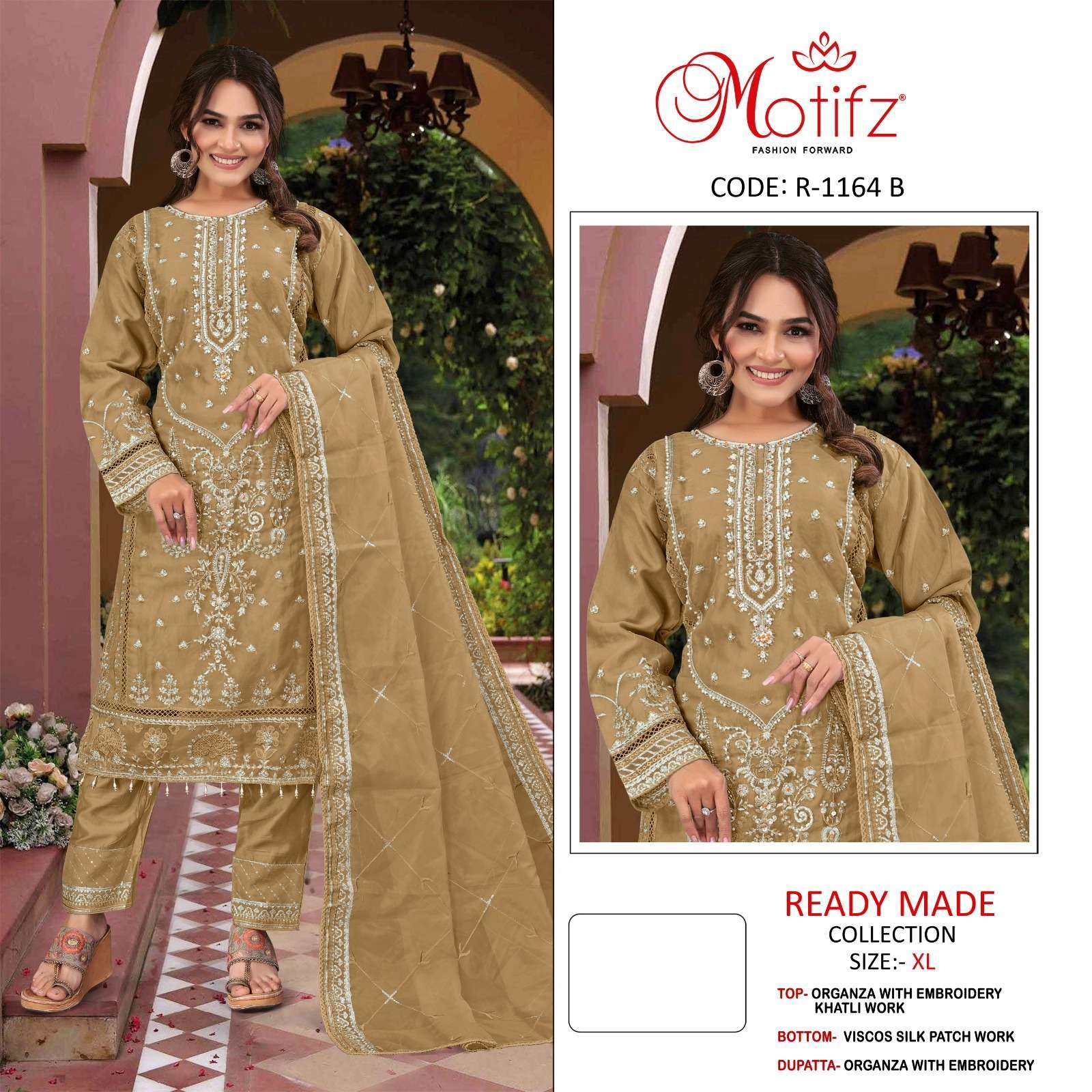 MOTIFZ R 1164 COLORS PAKISTANI READYMADE SUIT CATALOG WHOLESALER 2025