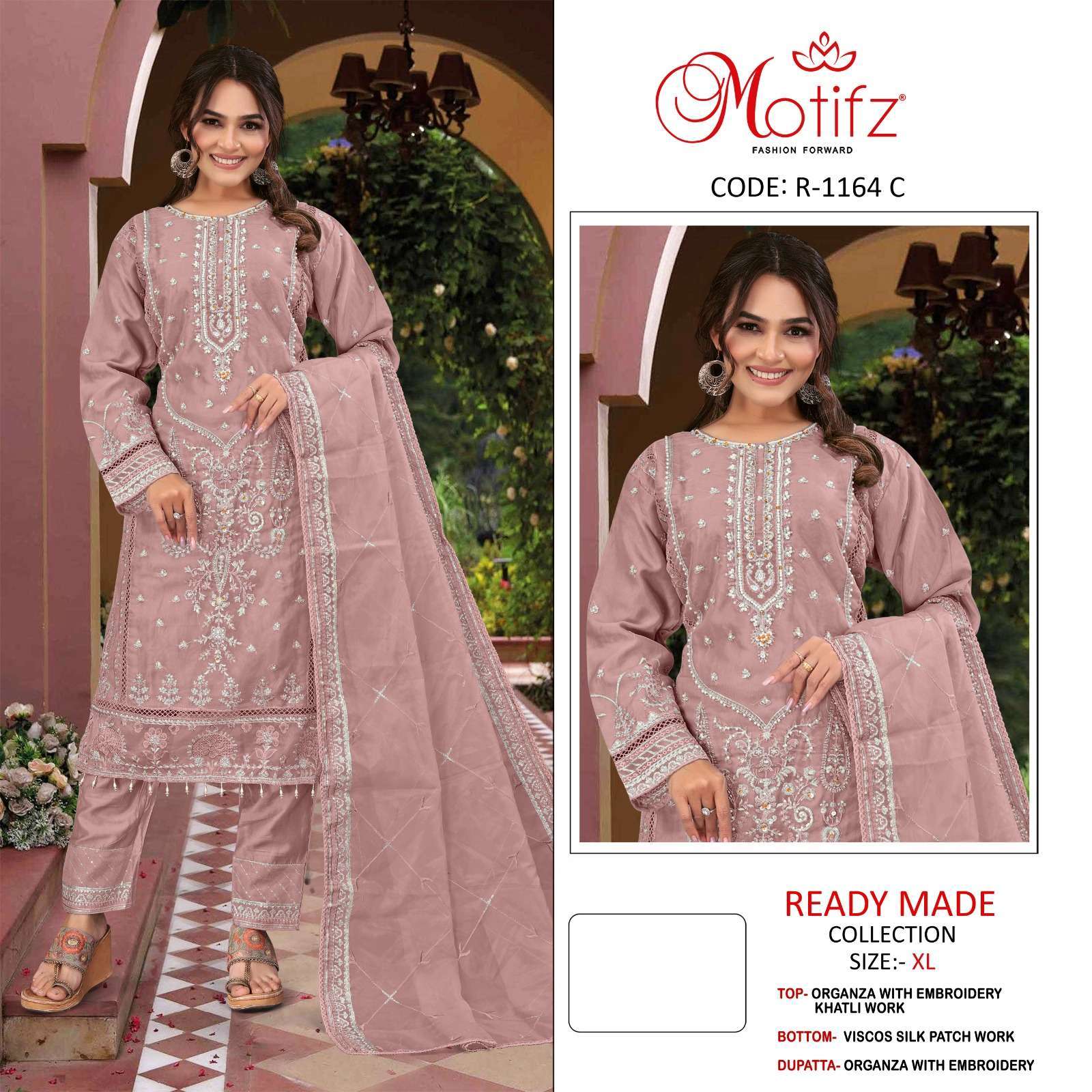 MOTIFZ R 1164 COLORS PAKISTANI READYMADE SUIT CATALOG WHOLESALER 2025
