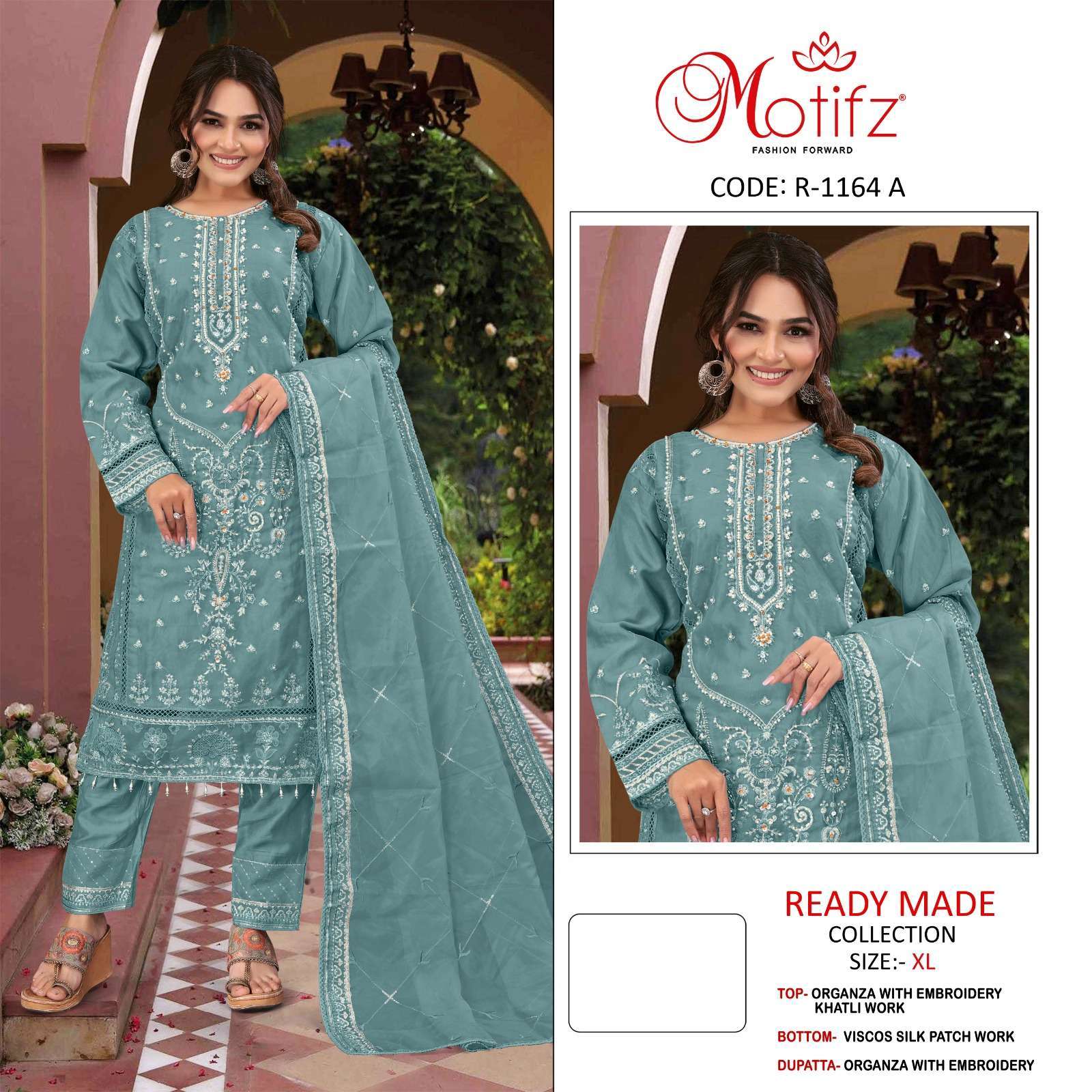 MOTIFZ R 1164 COLORS PAKISTANI READYMADE SUIT CATALOG WHOLESALER 2025