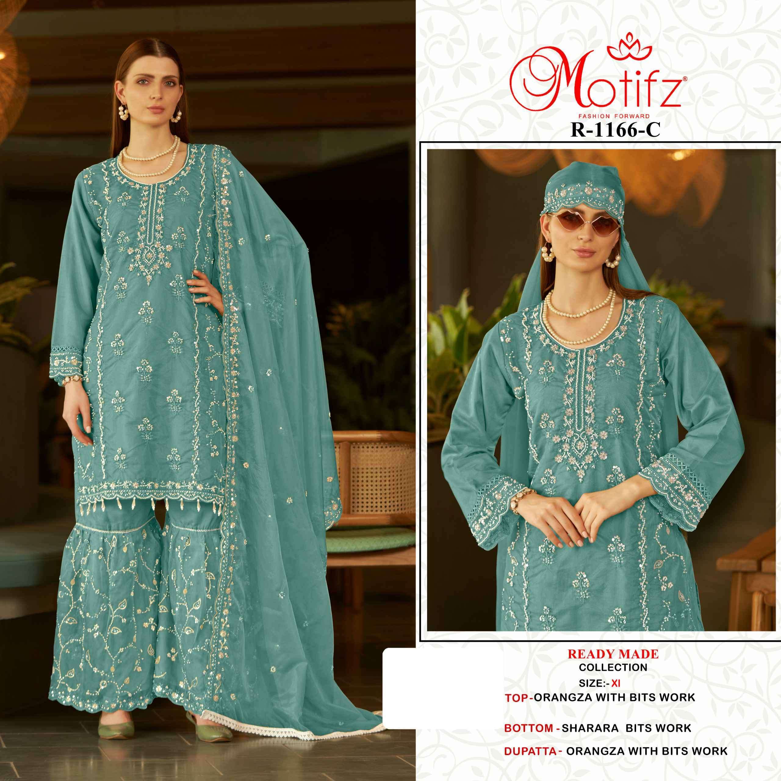 MOTIFZ R 1166 COLORS DESIGNER SHARARA DRESS PAKISTANI CONCEPT COLLECTION BEST RATE DEALER 2025
