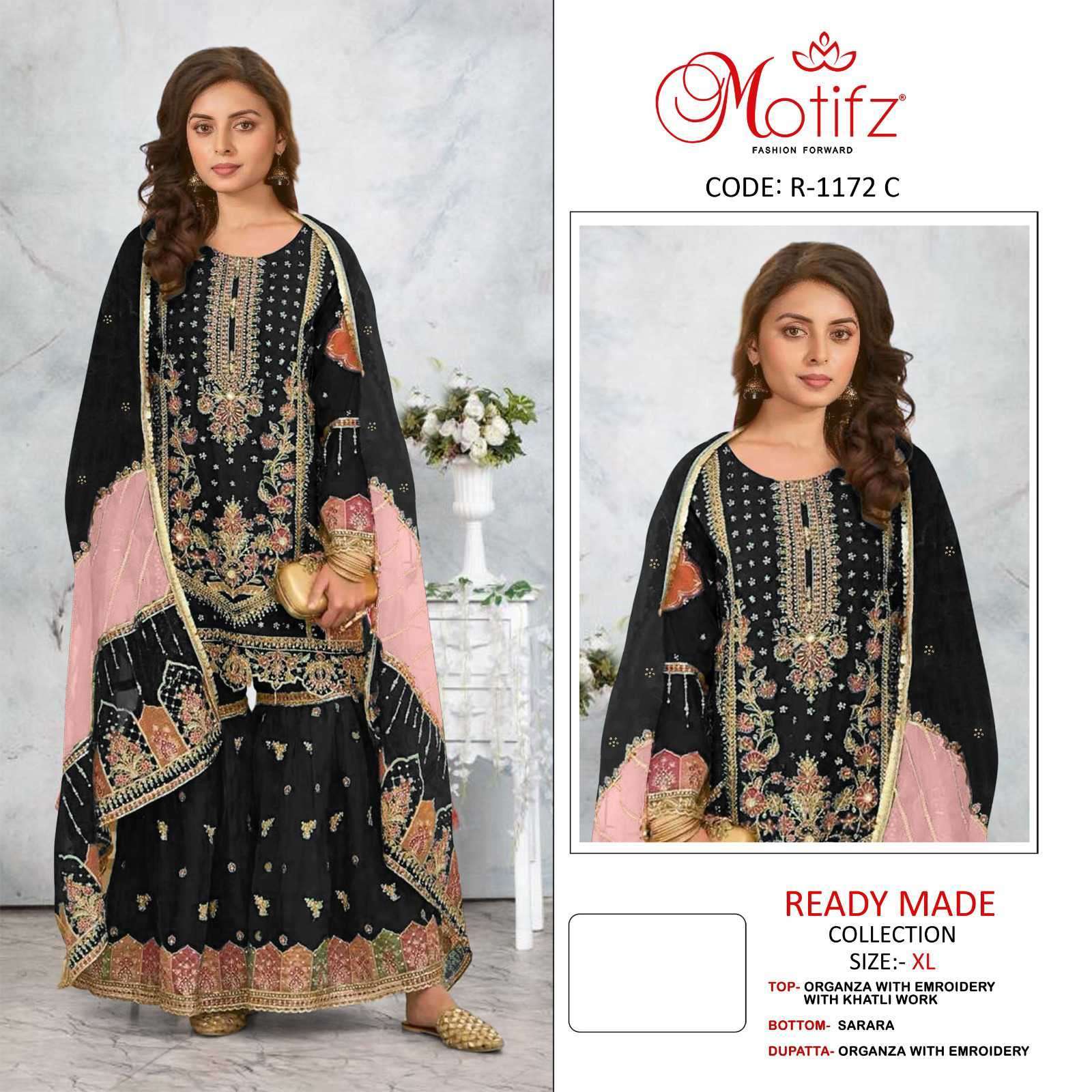 MOTIFZ R 1172 COLORS PARTYWEAR STYLE SHARARA DRESS PAKISTANI DESIGN 2025