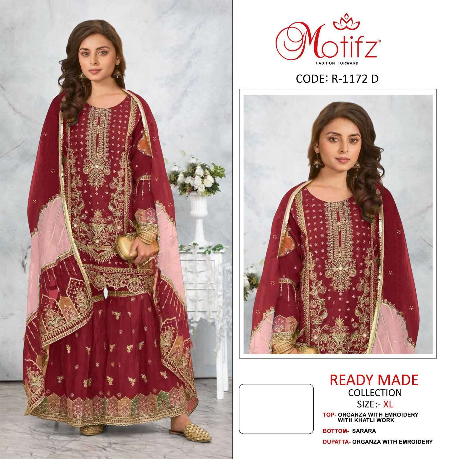 MOTIFZ R 1172 COLORS PARTYWEAR STYLE SHARARA DRESS PAKISTANI DESIGN 2025