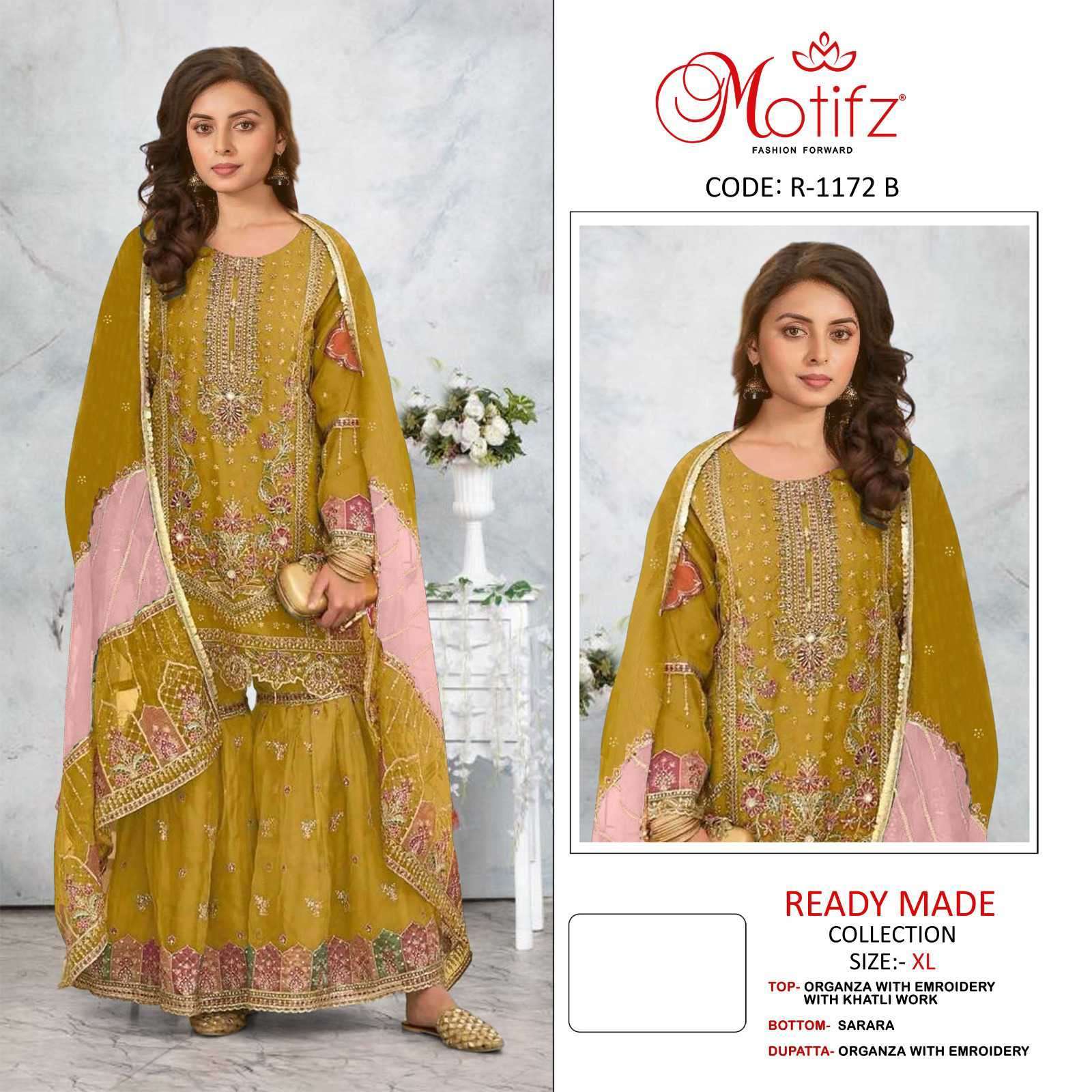 MOTIFZ R 1172 COLORS PARTYWEAR STYLE SHARARA DRESS PAKISTANI DESIGN 2025