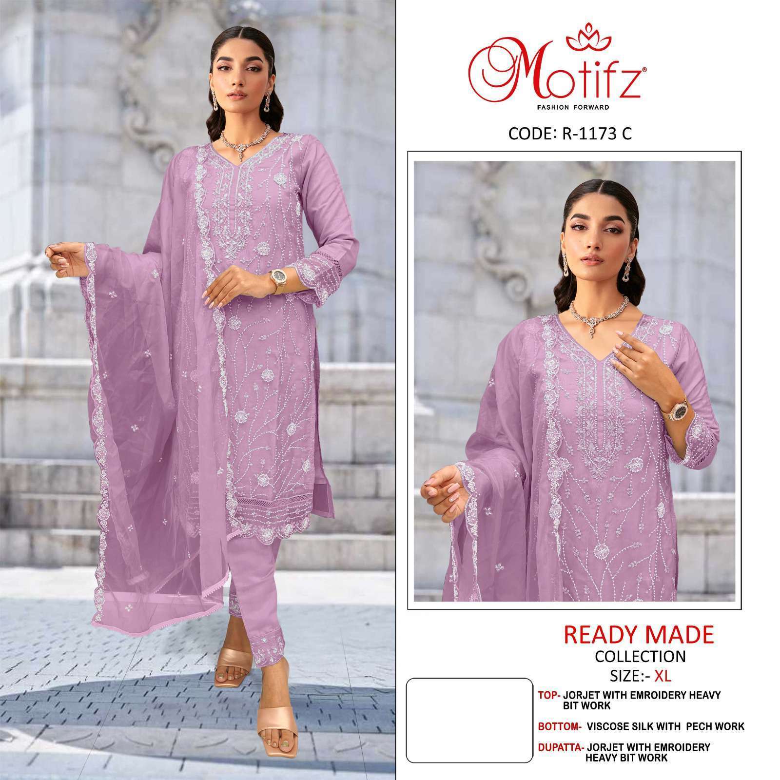 MOTIFZ R 1173 COLORS PAKISTANI READYMADE SET DEALER 2025