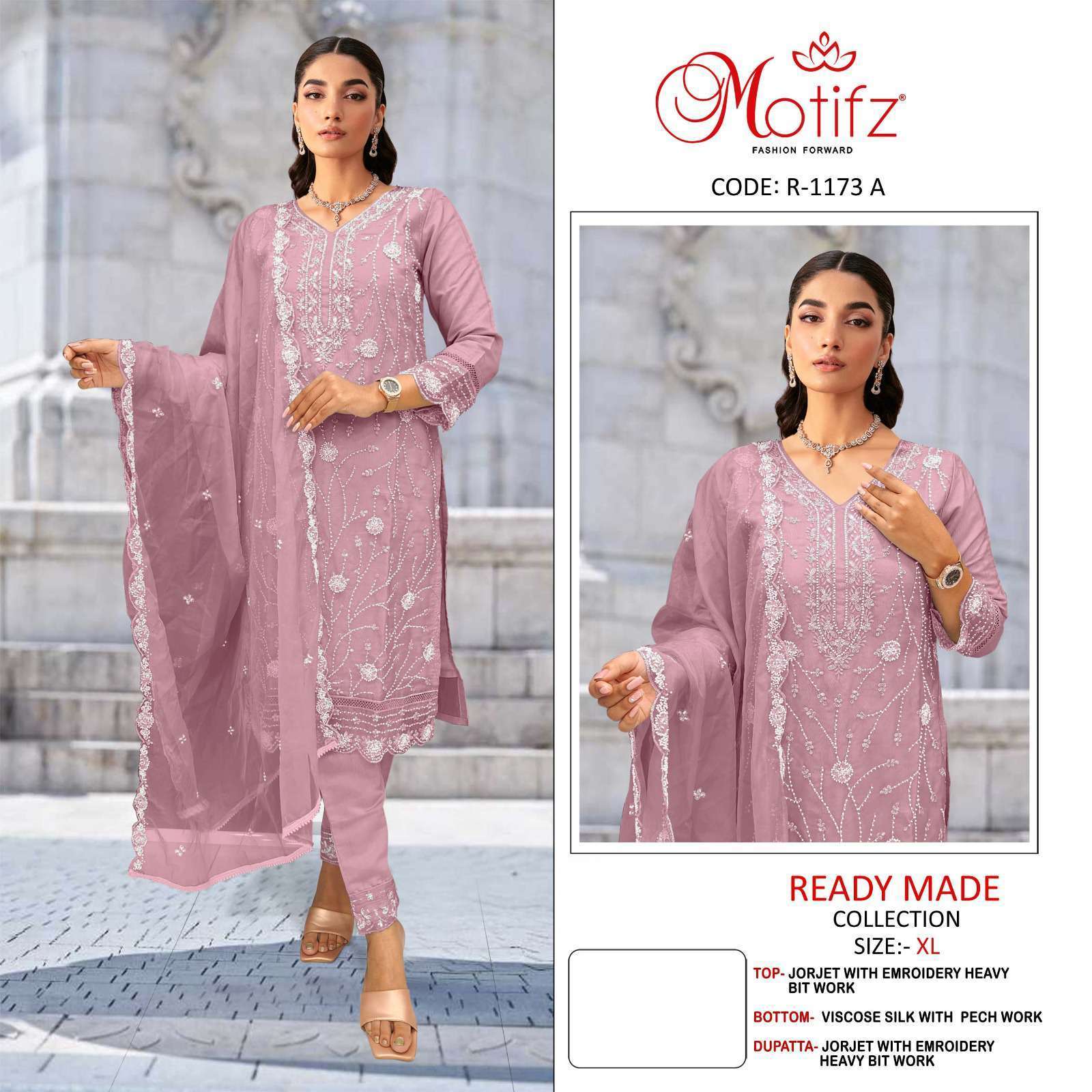 MOTIFZ R 1173 COLORS PAKISTANI READYMADE SET DEALER 2025