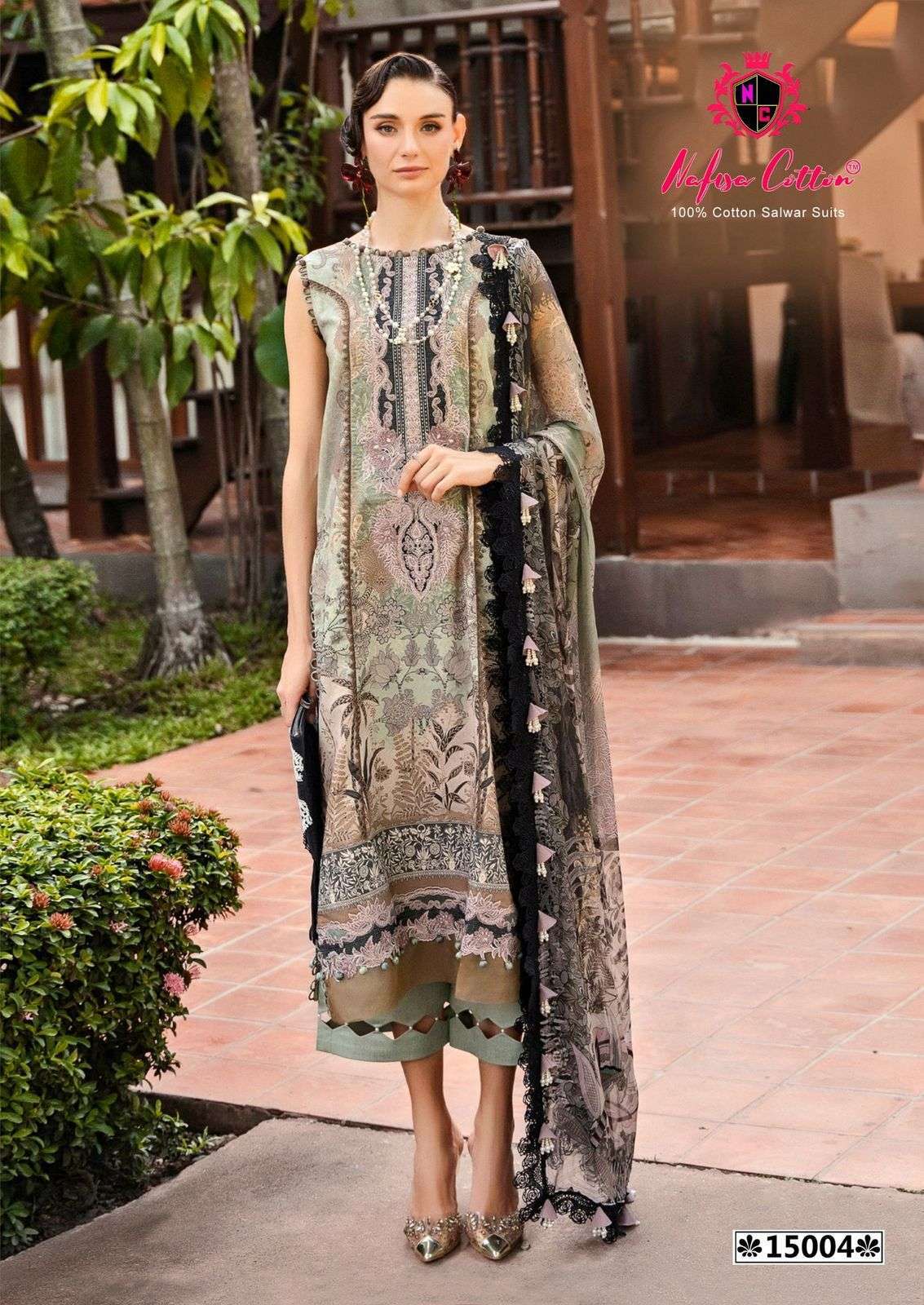 NAFISA COTTON MONSOON VOL 15 PURE COTTON KARACHI SUITS CATALOGUE