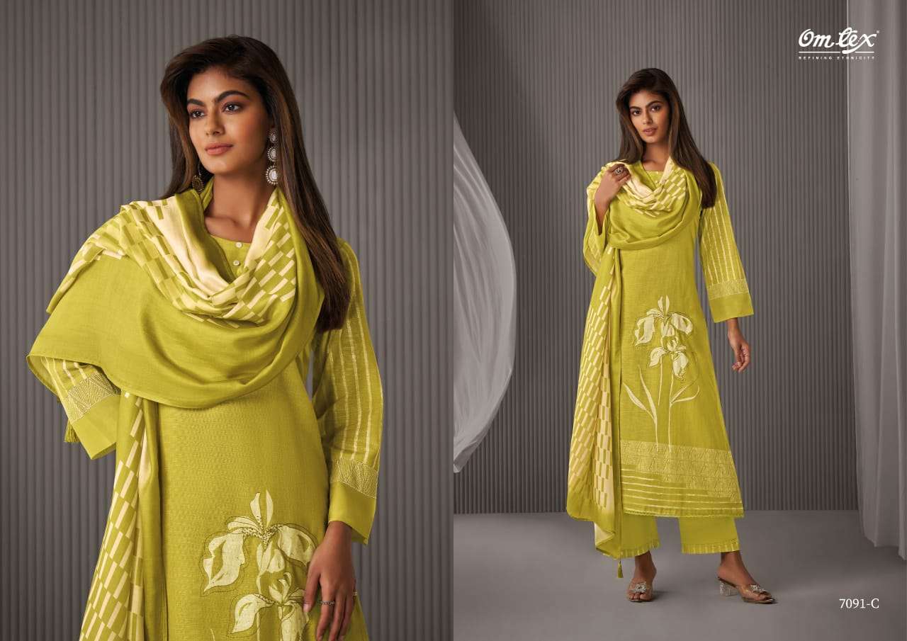 OMTEX CHERRY FANCY WORK LINEN COTTON DRESS CATALOG WHOLESALER 2025
