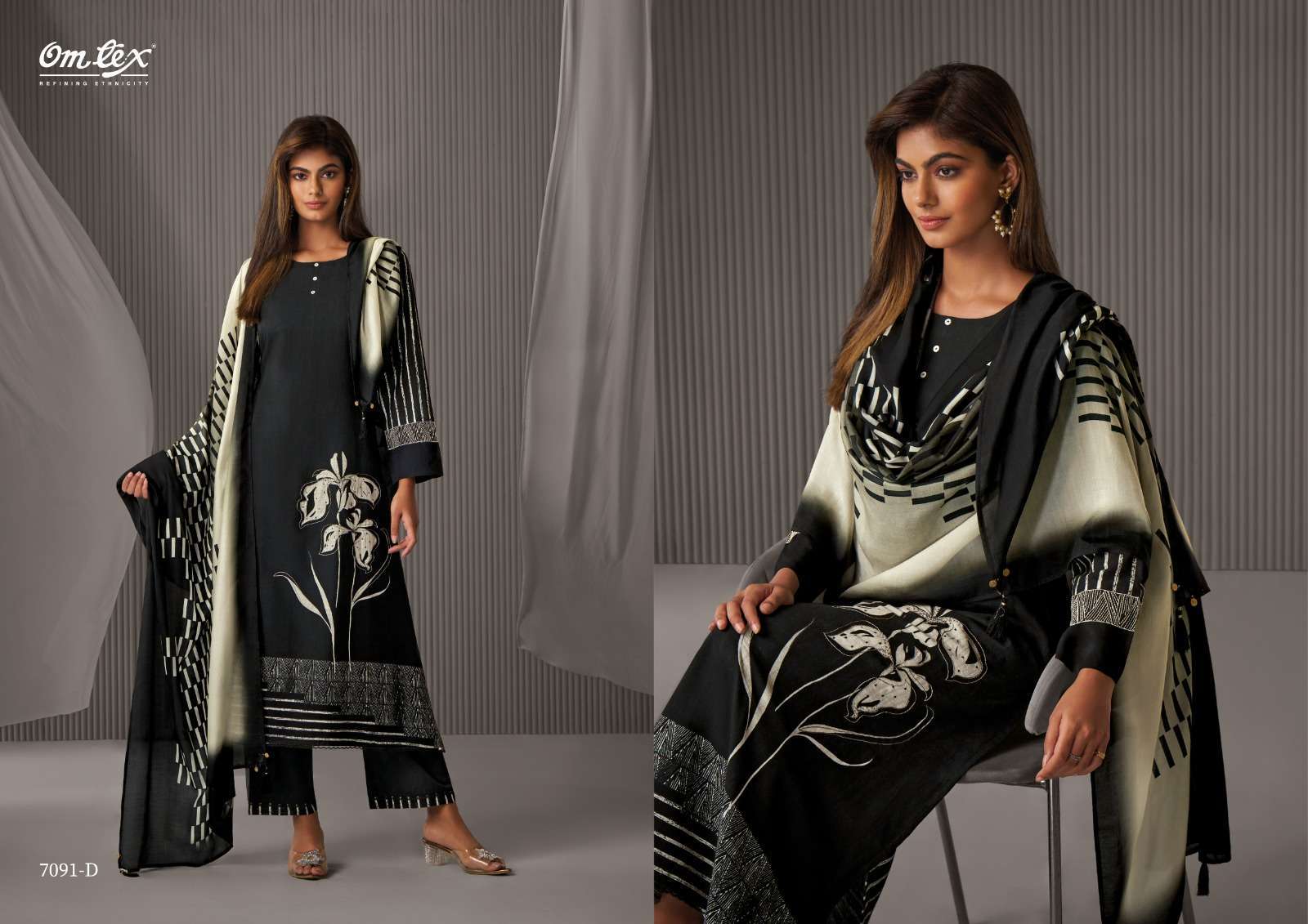 OMTEX CHERRY FANCY WORK LINEN COTTON DRESS CATALOG WHOLESALER 2025