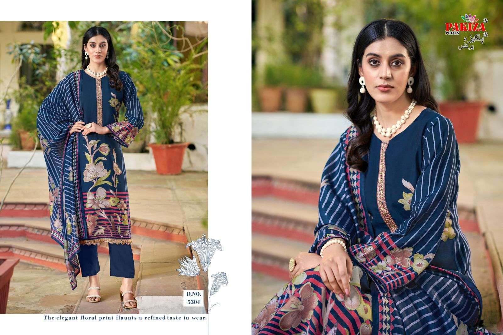 PAKIZA PRINTS NOOR VOL 53 KASHMIRI PATTERN FANCY SILK SUIT CATALOG 