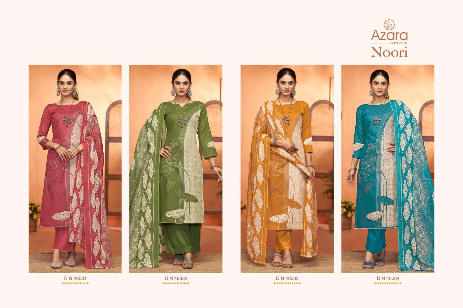 RADHIKA AZARA NOORI FANCY COTTON SALWER SUIT CATALOG WHOLESALE PRICE 